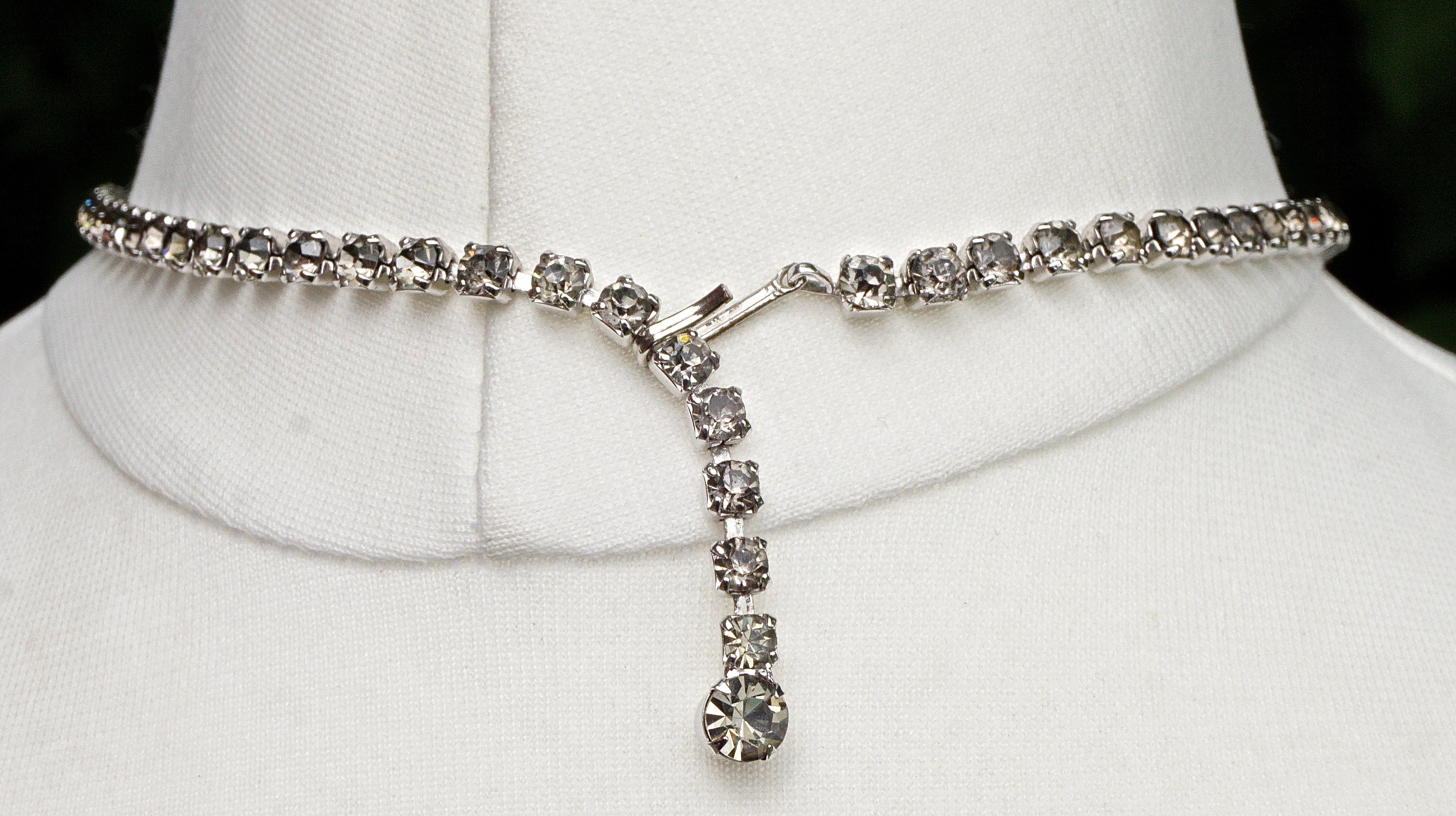 vintage black diamond necklace