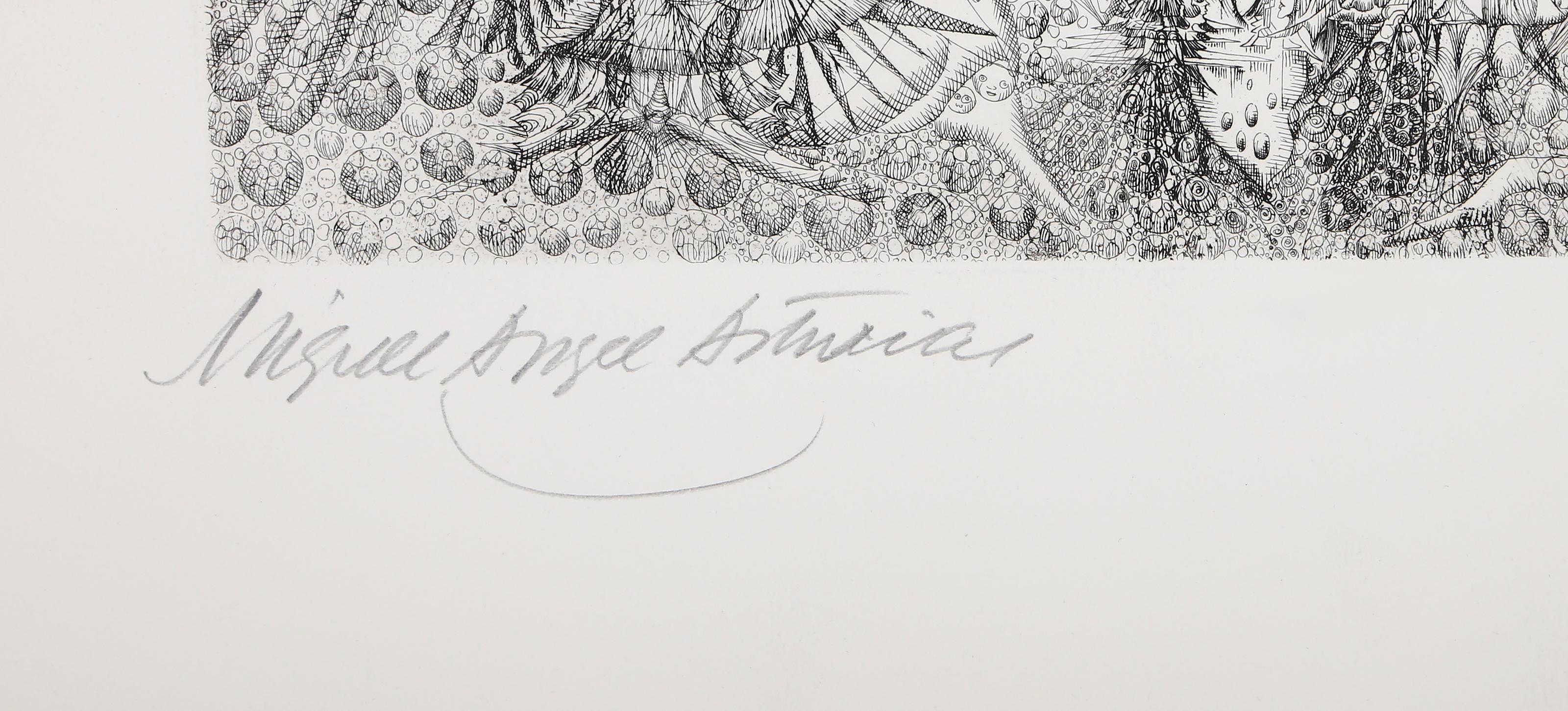 Asturie I, acquaforte surrealista di Juliana Seraphim in vendita 2