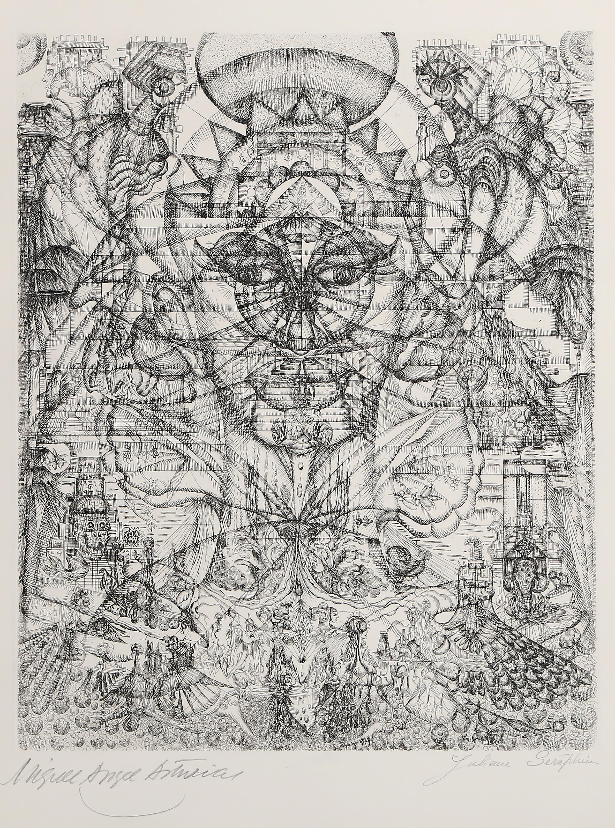 Asturias I, Surrealist Etching by Juliana Seraphim