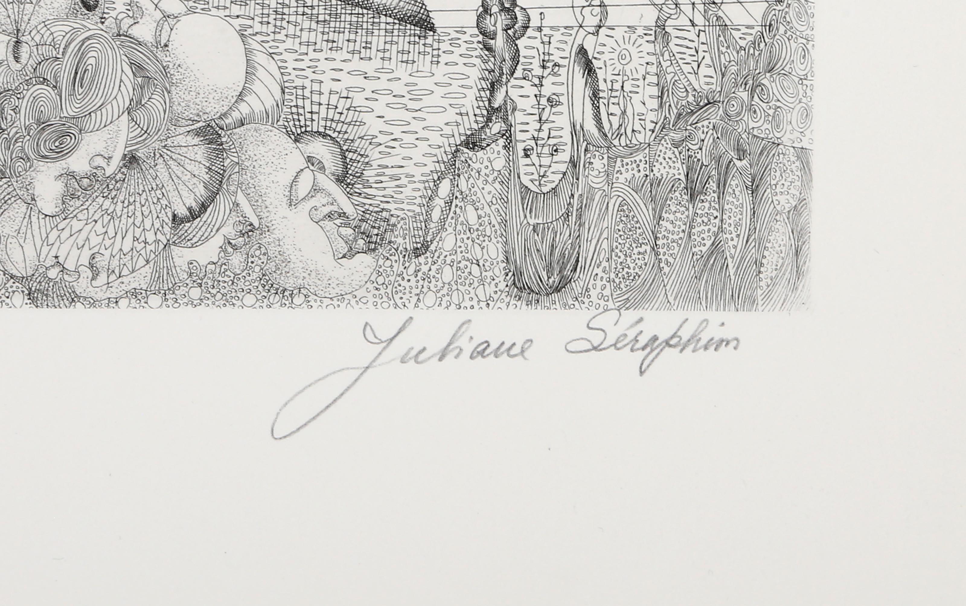 Asturias II, Surrealist Etching by Juliana Seraphim For Sale 2