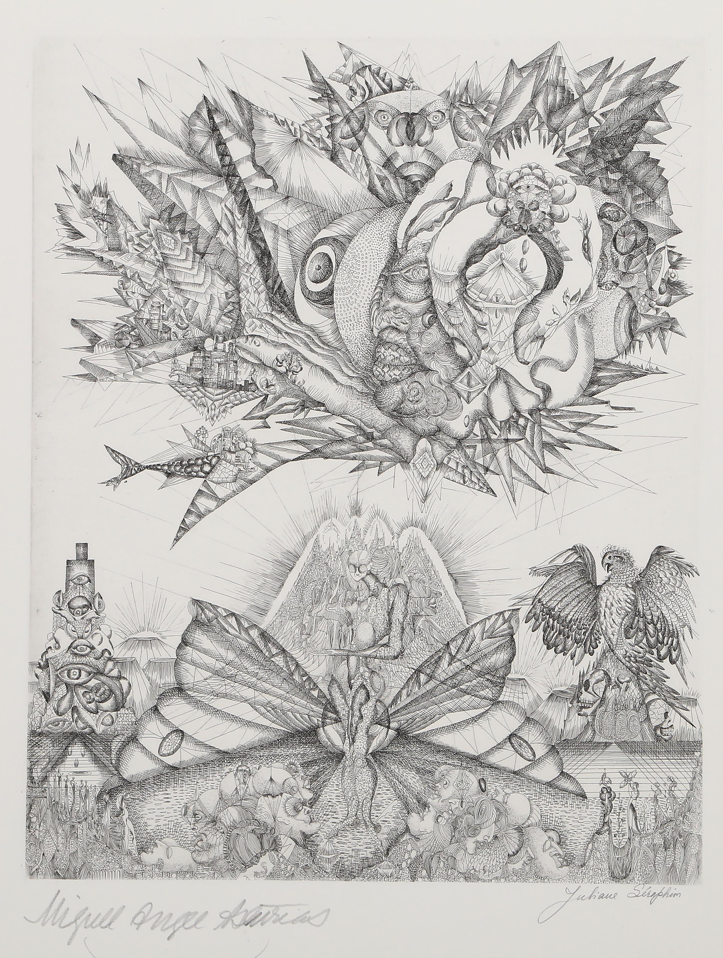 Asturias II, Surrealist Etching by Juliana Seraphim