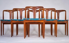 Juliane Chairs by Johannes Andersen or Uldum Furniture, Denmark, 1960s, Set of 6