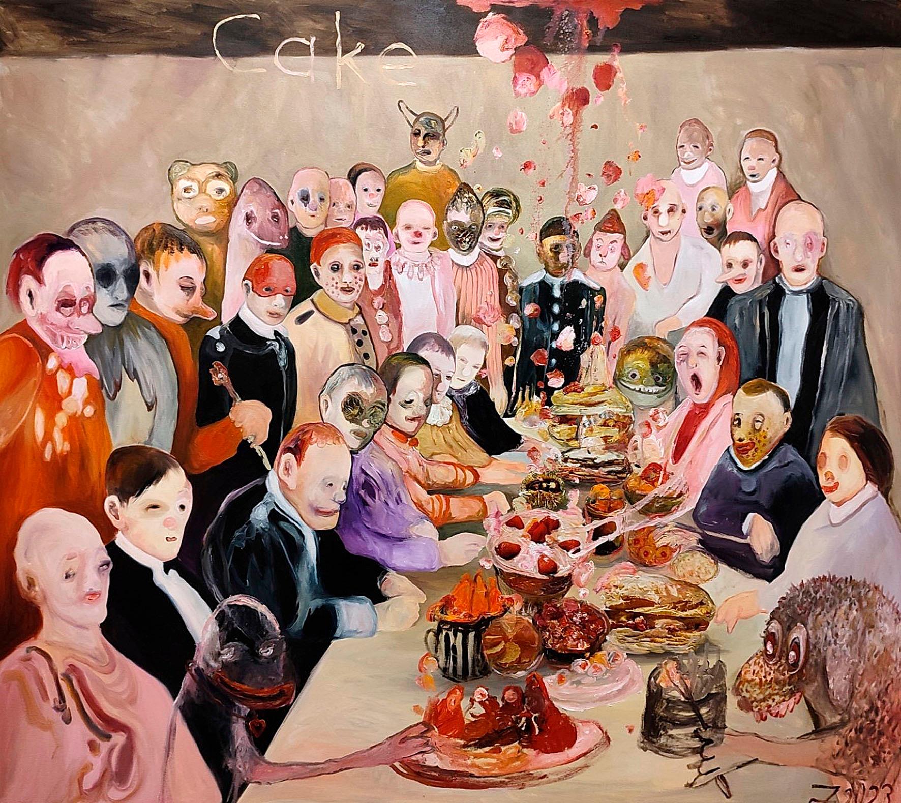 Oil & Collage on canvas

Juliane Hundertmark is a German artist born in 1971 who lives and works in Berlin, Germany. She is considered one of Berlin's most original and inventive emerging painters. Juliane Hundertmark communicates everyday truths as