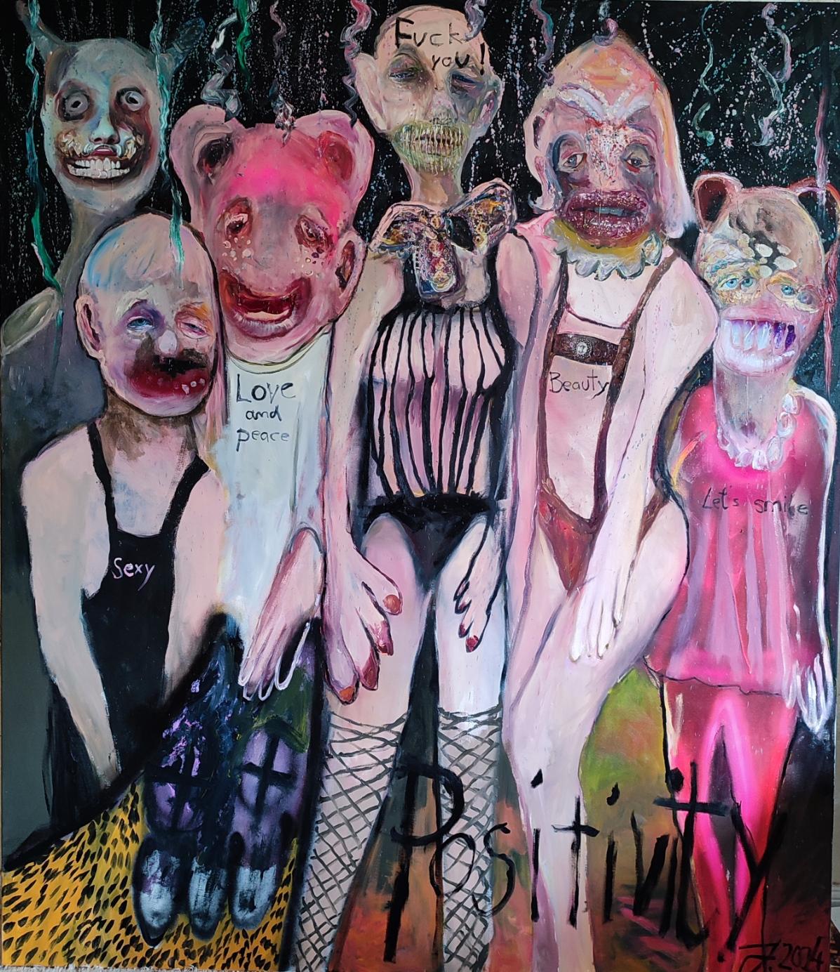 Zeitgenössische deutsche Kunst von Juliane Hundertmark – Positivity