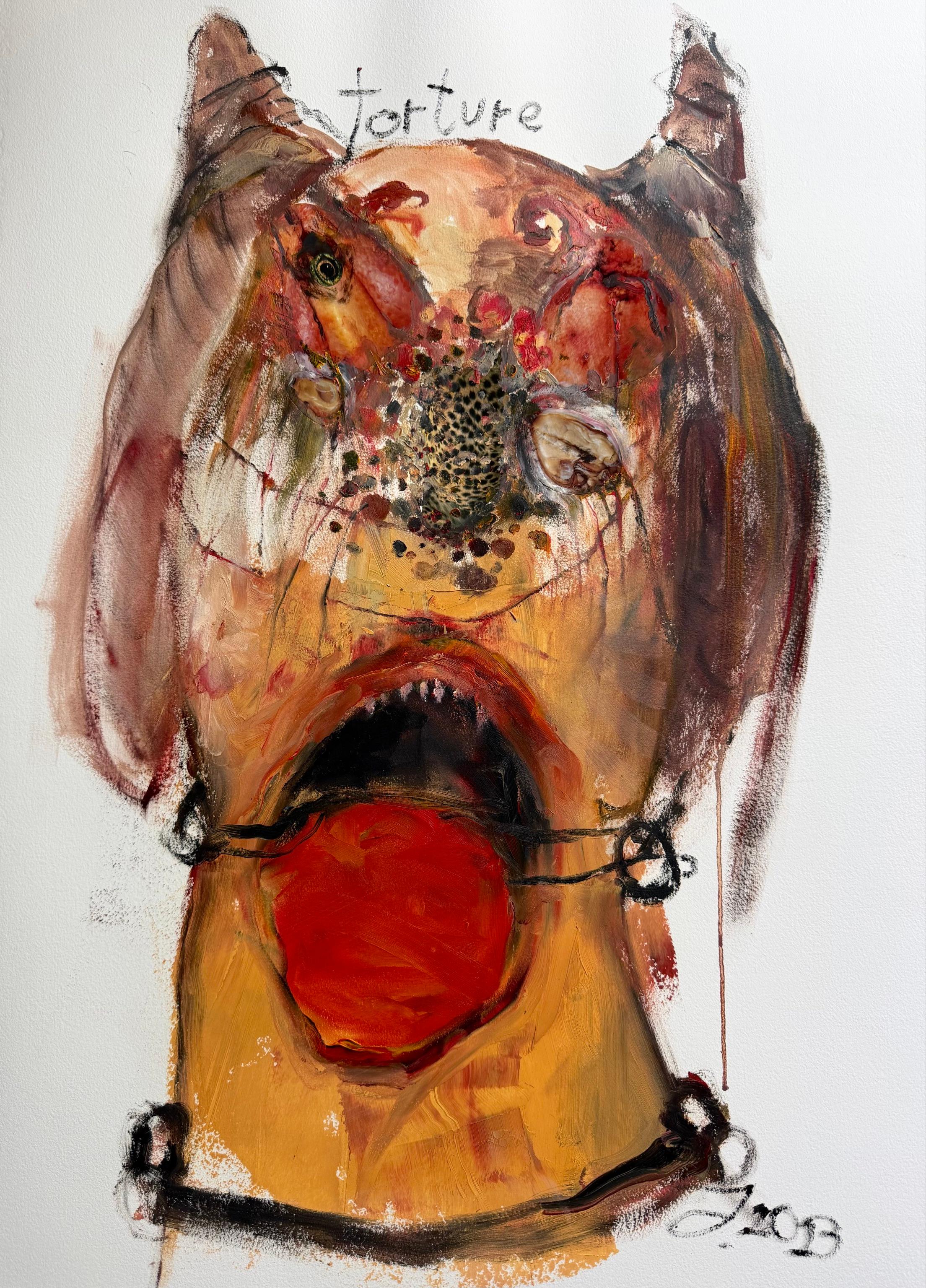 Öl und Collage auf Papier,

Juliane Hundertmark ist eine deutsche Künstlerin, die 1971 geboren wurde und in Berlin, Deutschland, lebt und arbeitet. Sie gilt als eine der originellsten und einfallsreichsten aufstrebenden Malerinnen Berlins. Juliane