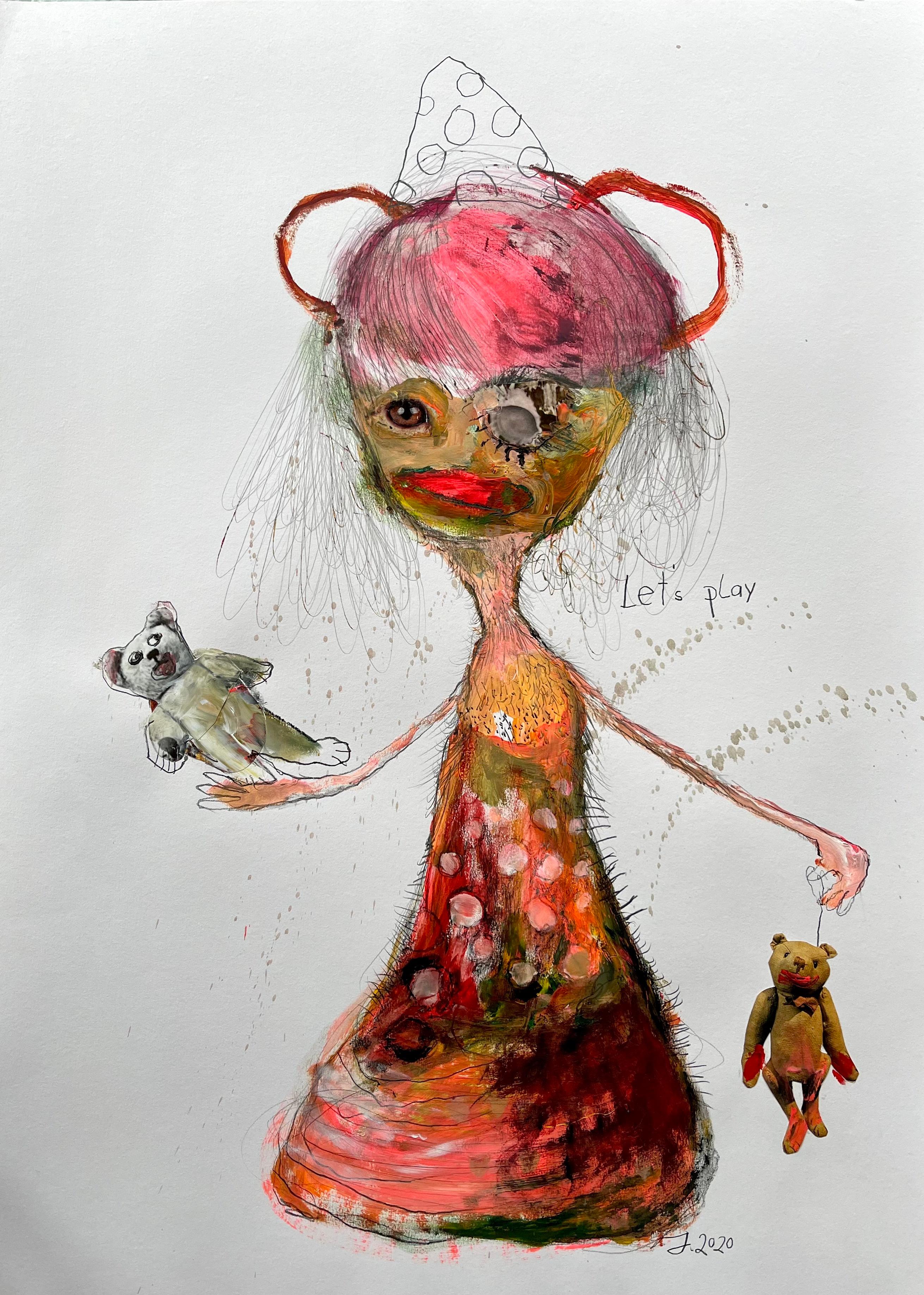 Lets Play - Mixed Media Art by Juliane Hundertmark