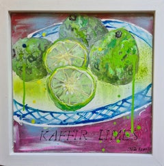 Kaffir Limes, Julie Adams, Food art, Still life painting for sale, Contemporary