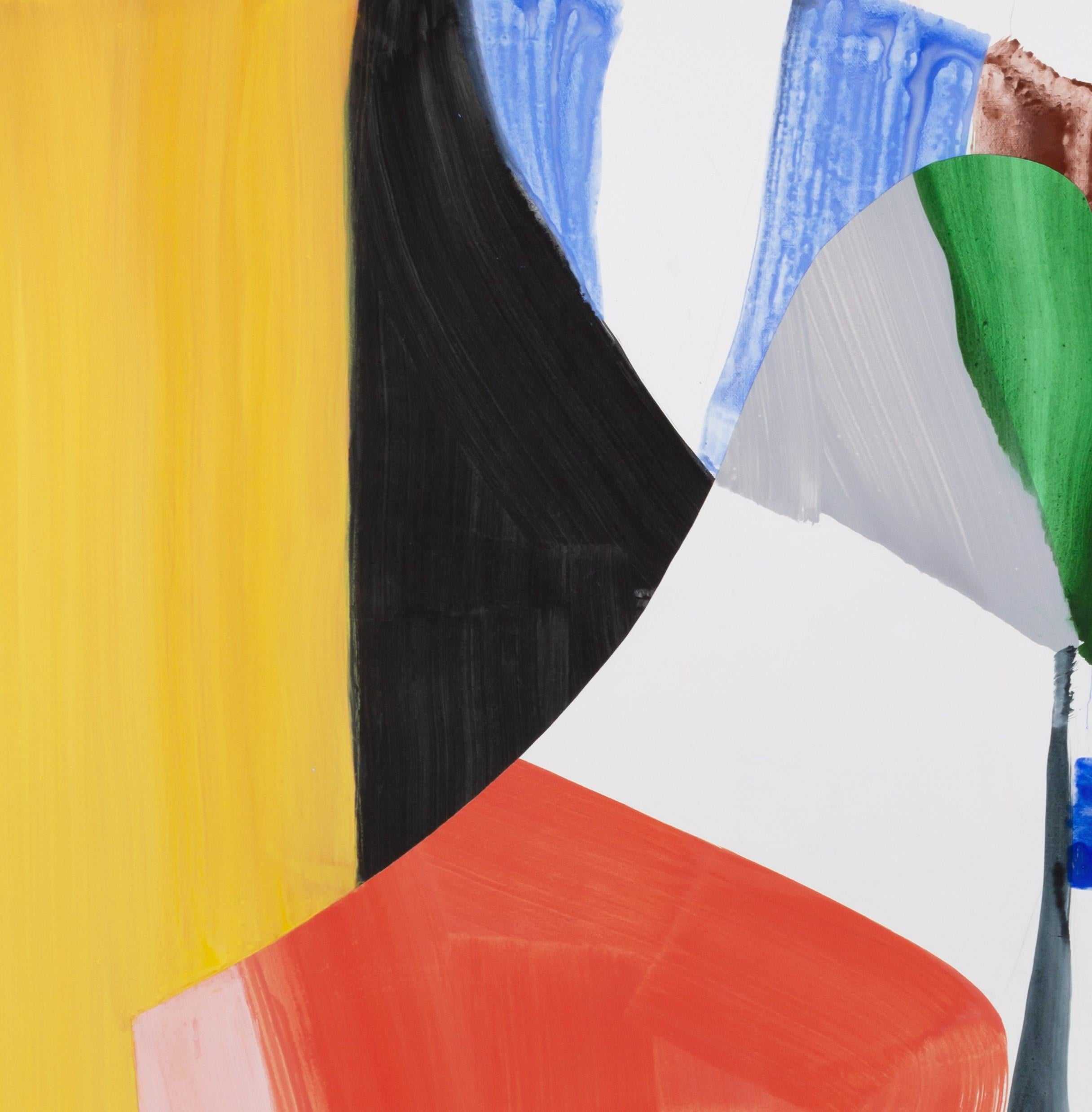 Chosen Corners - White Abstract Painting by Julie Beugin