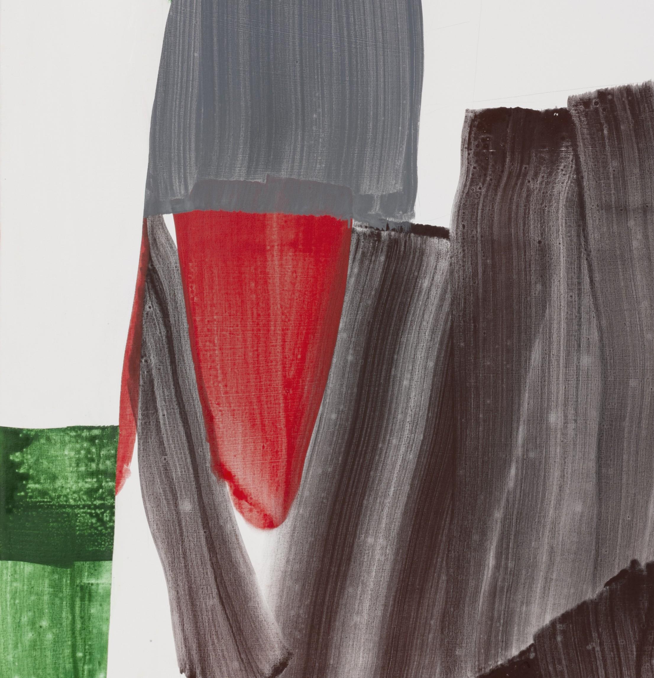 Shade Diagram - Gray Abstract Painting by Julie Beugin
