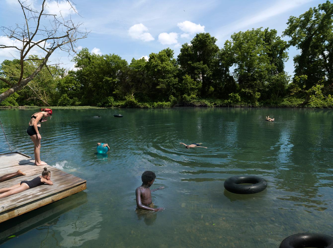 Julie Blackmon Color Photograph - Lindenlure, color pigment ink photograph, limited edition, signed and numbered