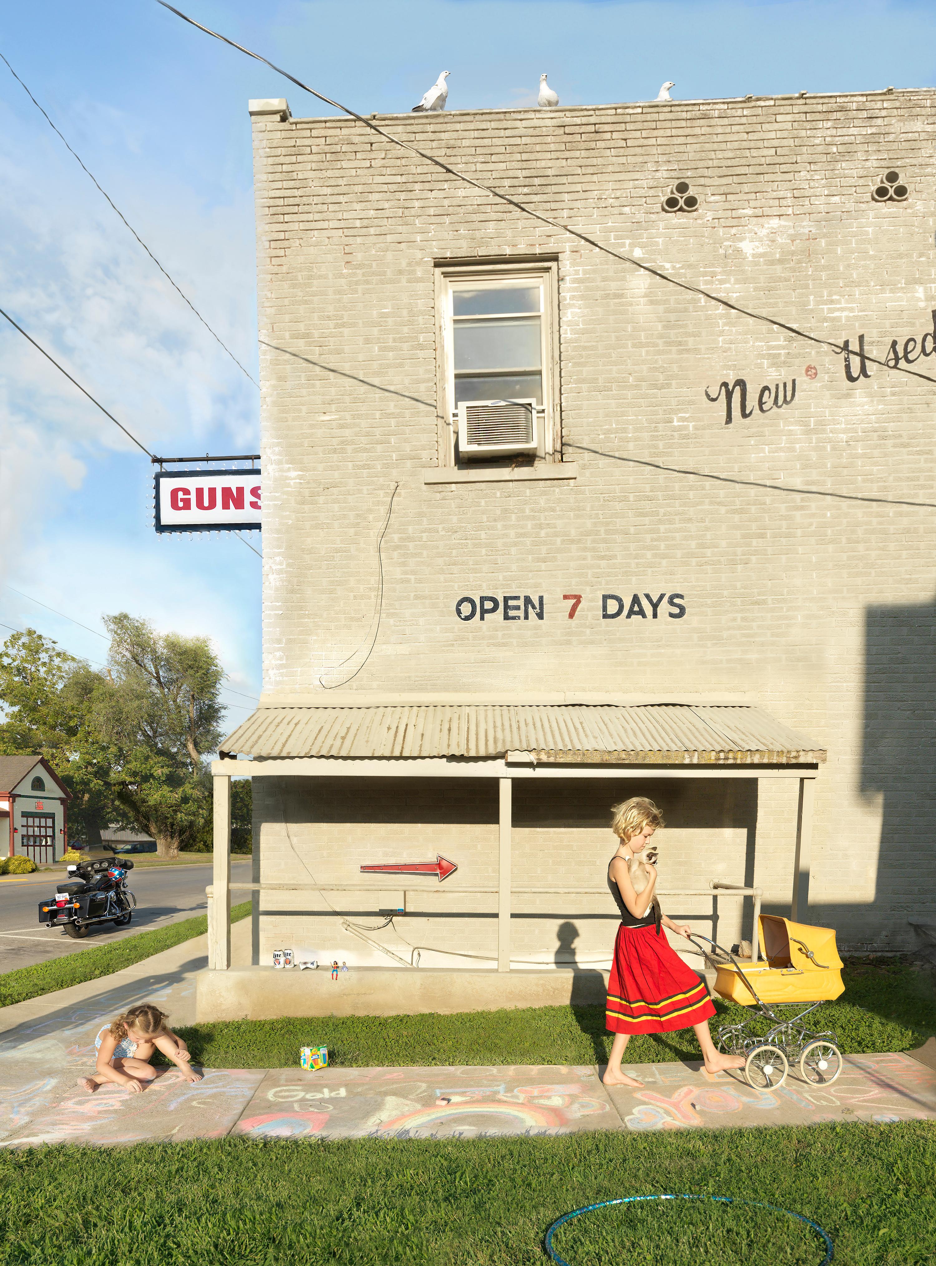 Julie Blackmon Color Photograph - Sidewalk