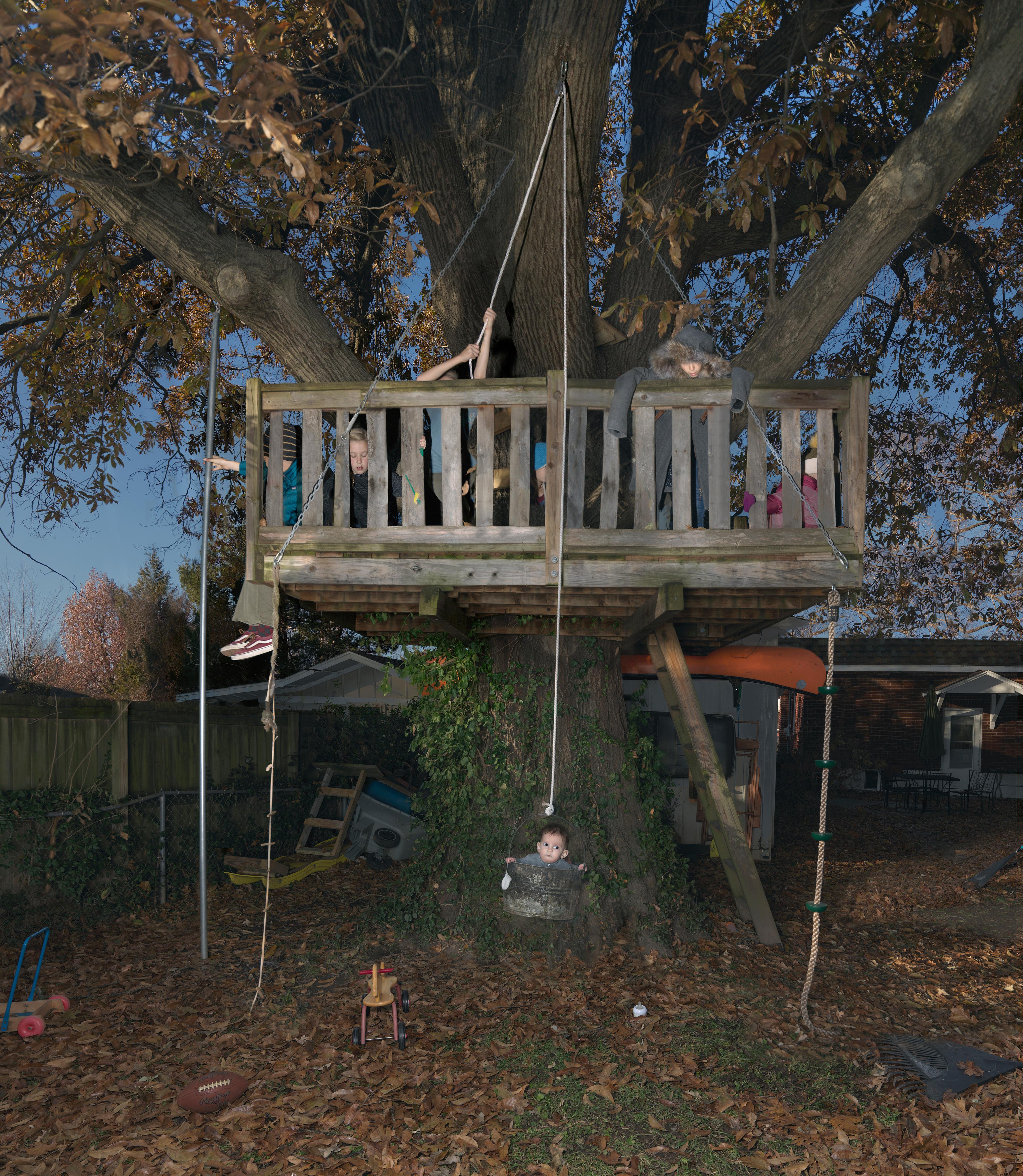 Julie Blackmon Color Photograph - Treehouse