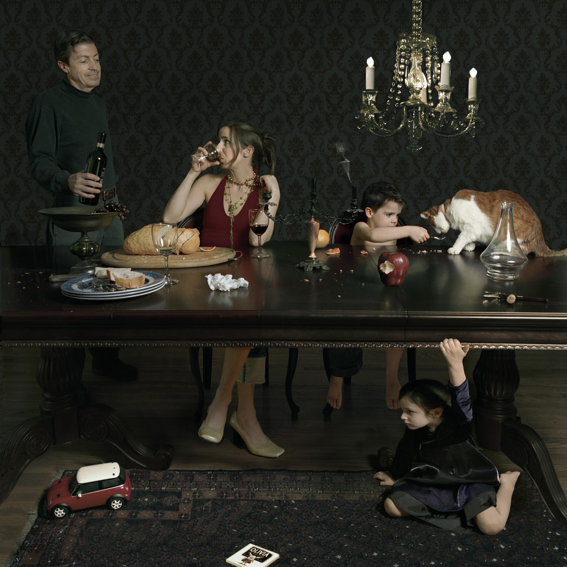 Julie Blackmon Figurative Print - Dinner Party - Contemporary Art, Photography, Early 21st Century