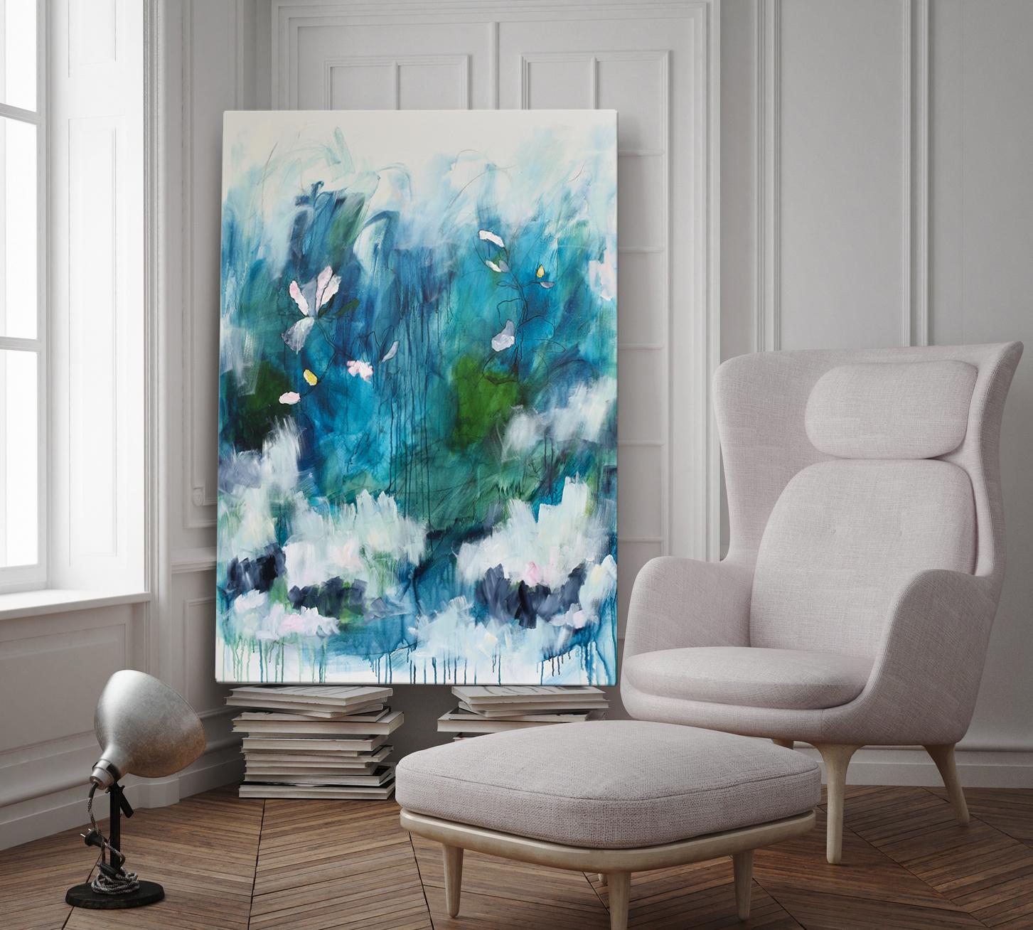 Pour Toujours - Forever (Abstract painting) - Painting by Julie Breton
