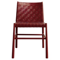 Silla Julie de piel burdeos de Emilio NANNI