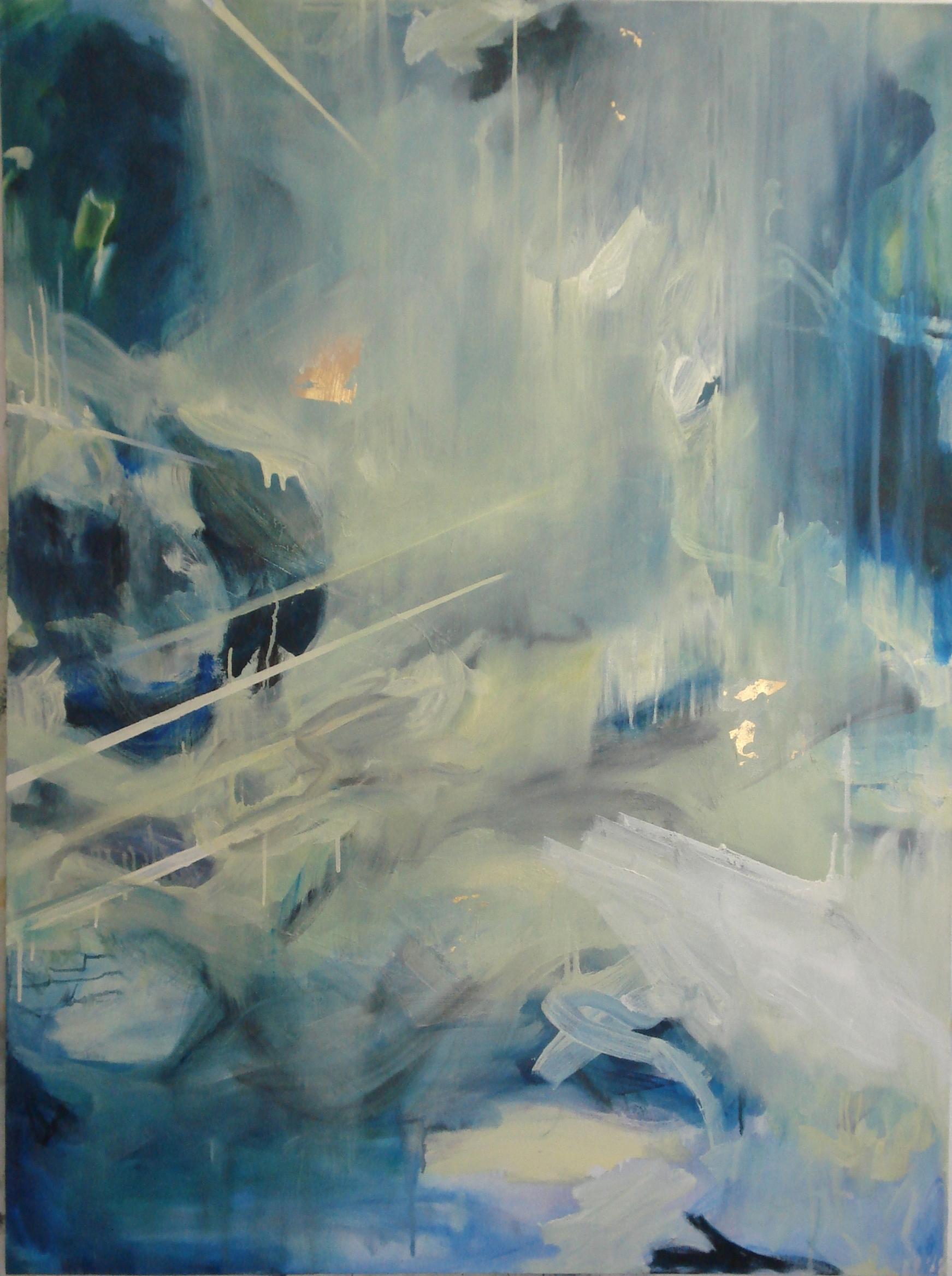 Abstract Painting di Julie Combal - Eauglow, Pittura, Olio su tela