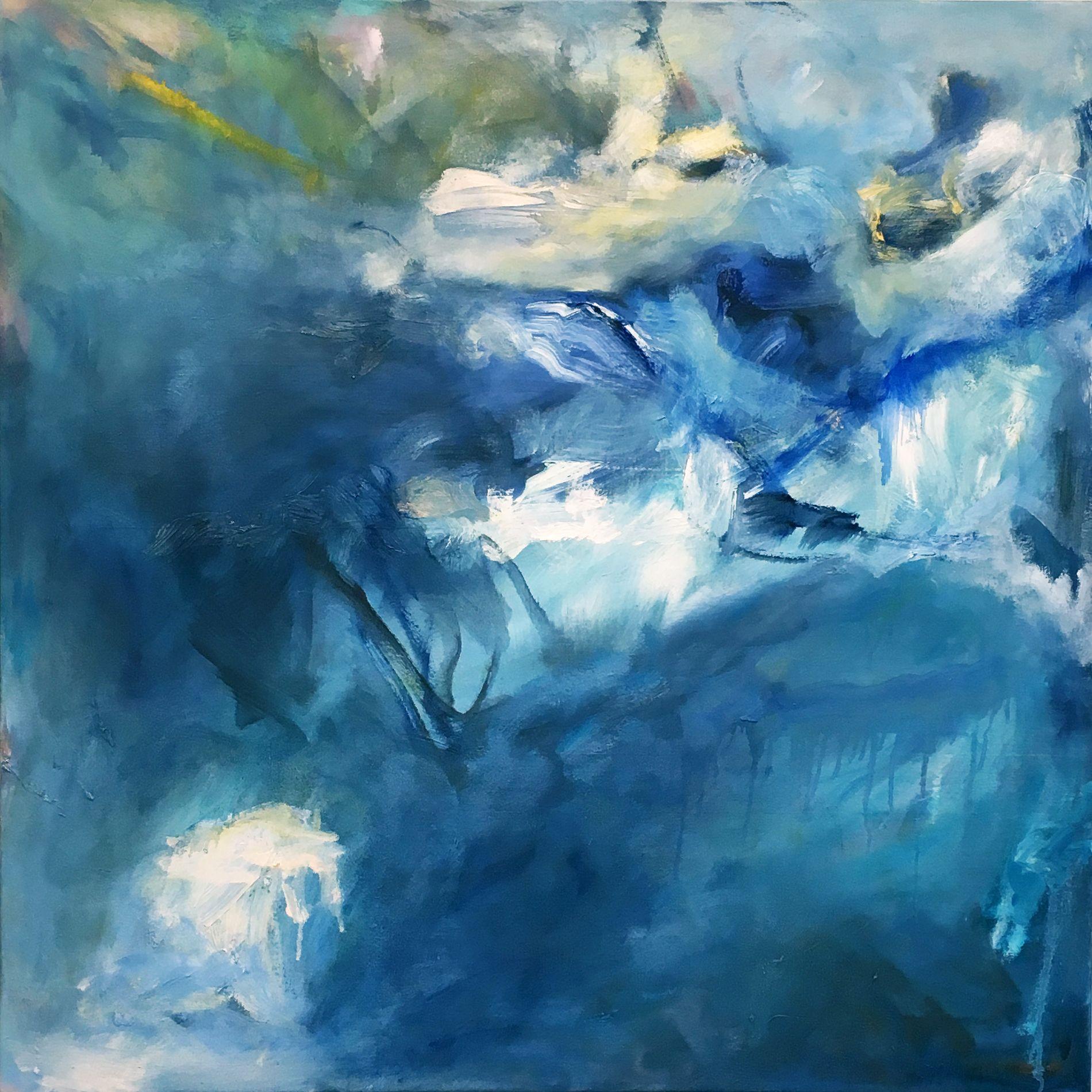 Abstract Painting Julie Combal - Géode, peinture, huile sur toile