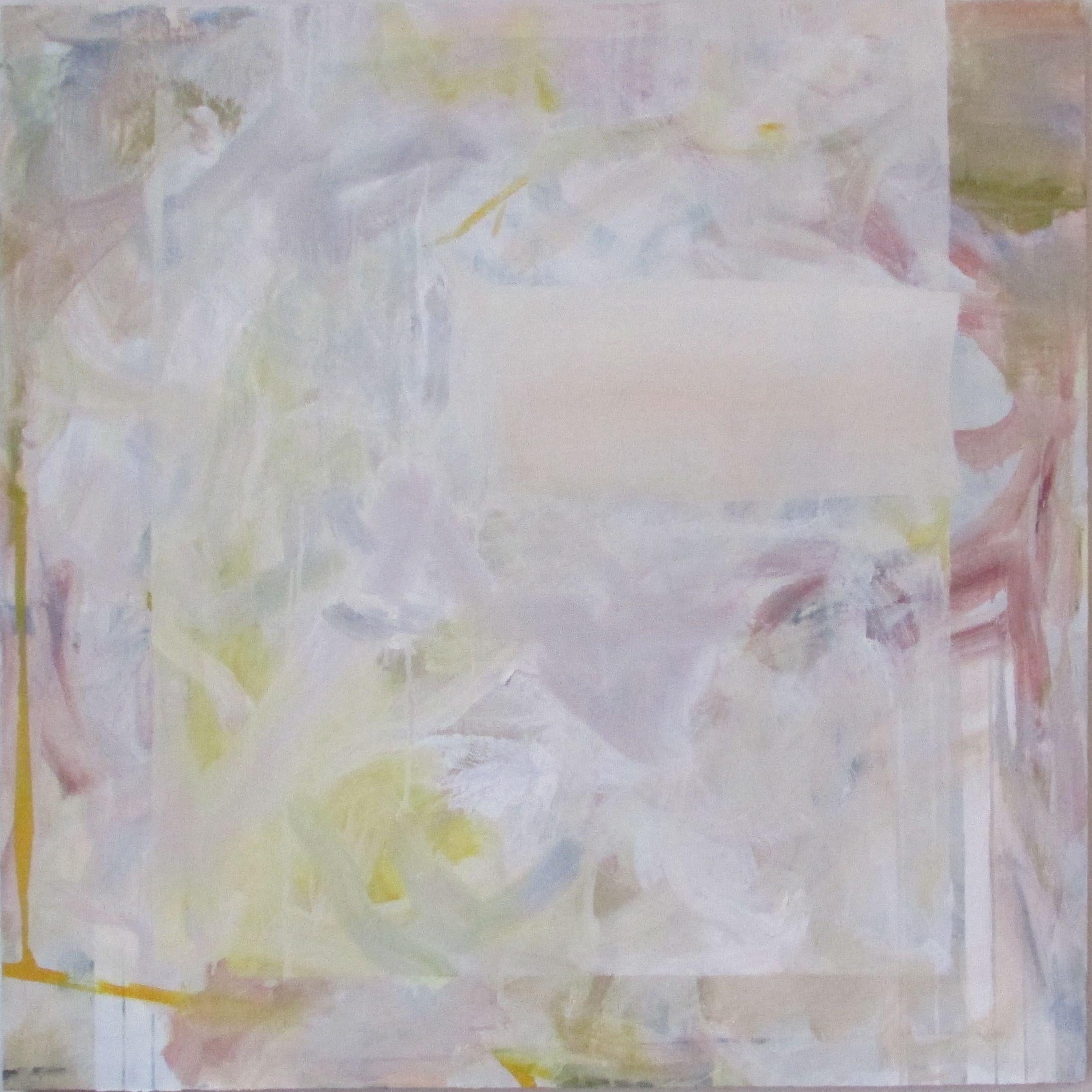 Julie Combal Abstract Painting - Haze, Painting, Oil on Canvas