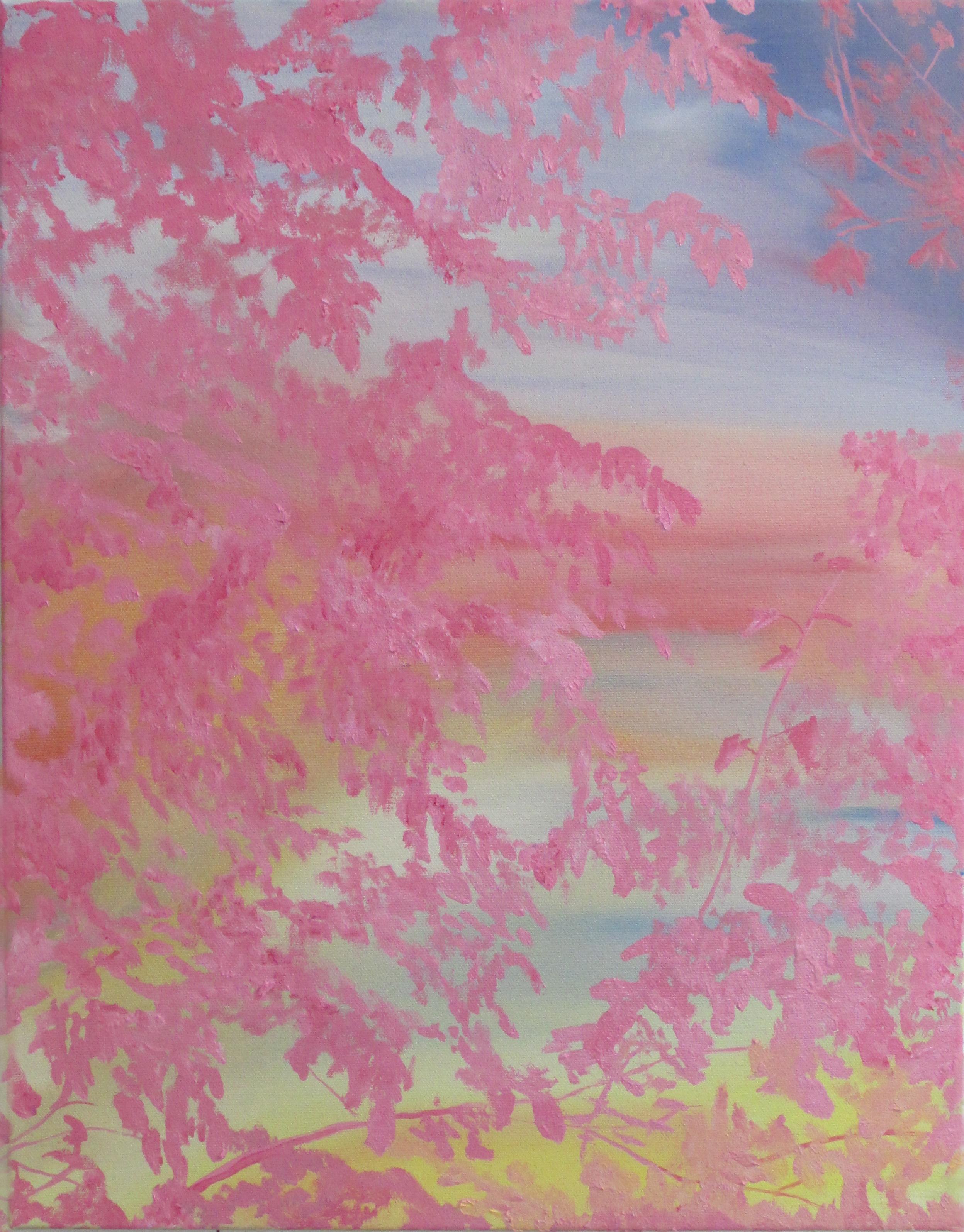 Abstract Painting di Julie Combal - Sulla fuga, Pittura, Olio su tela