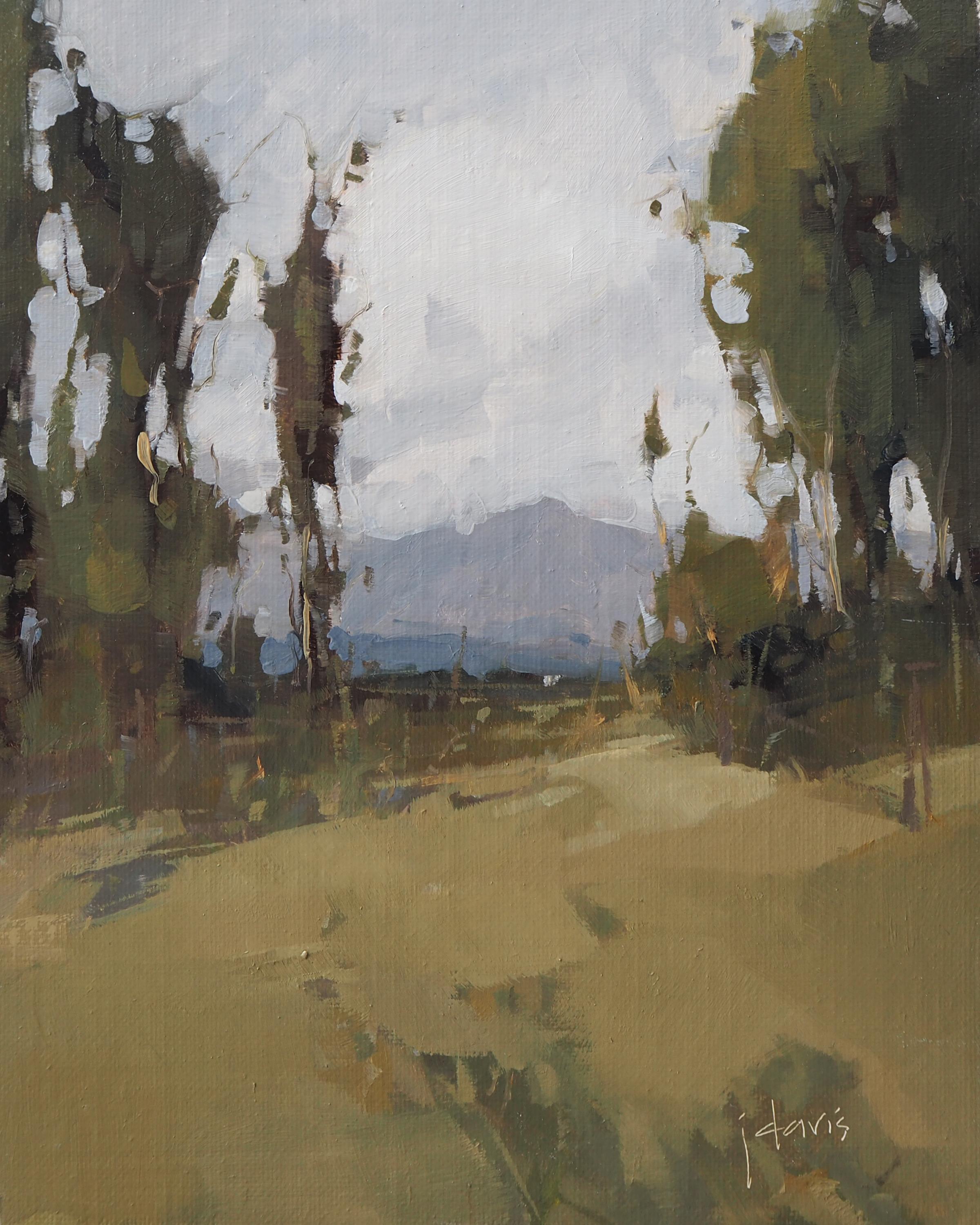 Julie Davis At Ease by Julie Davis, Impressionist Texas Landscape Oil