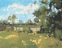 Texas Summer by Julie Davis, Impressionist Texan Landscape Oil on Canvas