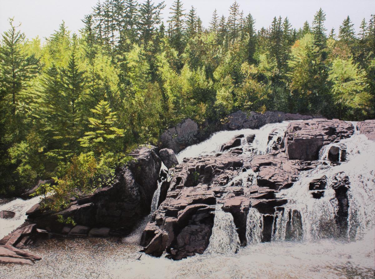 Julie Desmarais Landscape Painting - La Chute (Parc Régional des Chutes Monte-à-Peine et des Dalles, Québec)