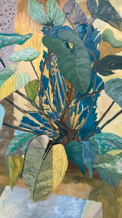 Anthurium Still Life Oil on Stretched Canvas 40" x 30" perspective & dimension