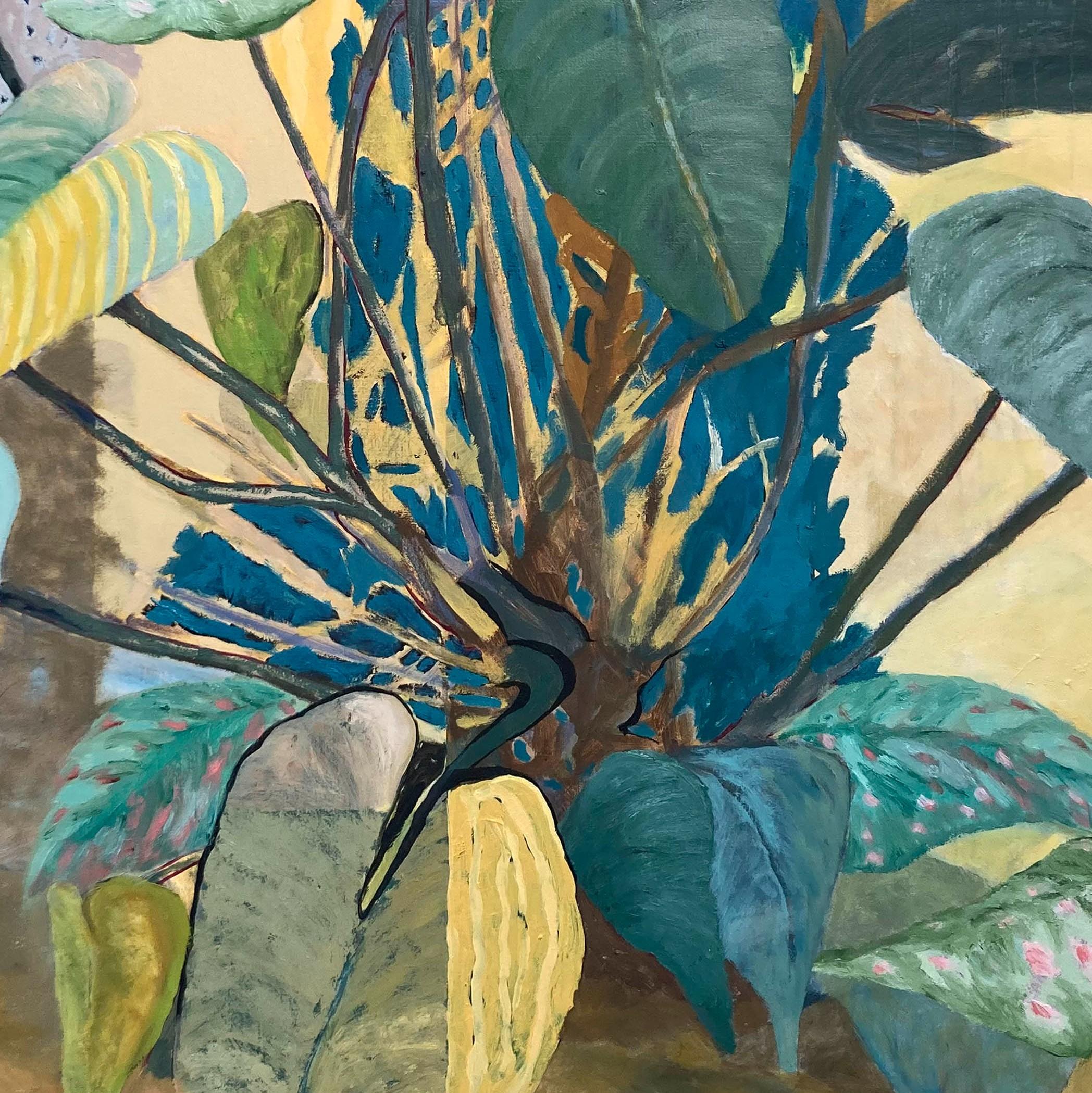 Natura morta di Anthurium Olio su tela tesa 40