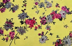 Grey and Pink Harmony  Watercolor, Acrylic and Oil on Yupo Paper 26" x 40"