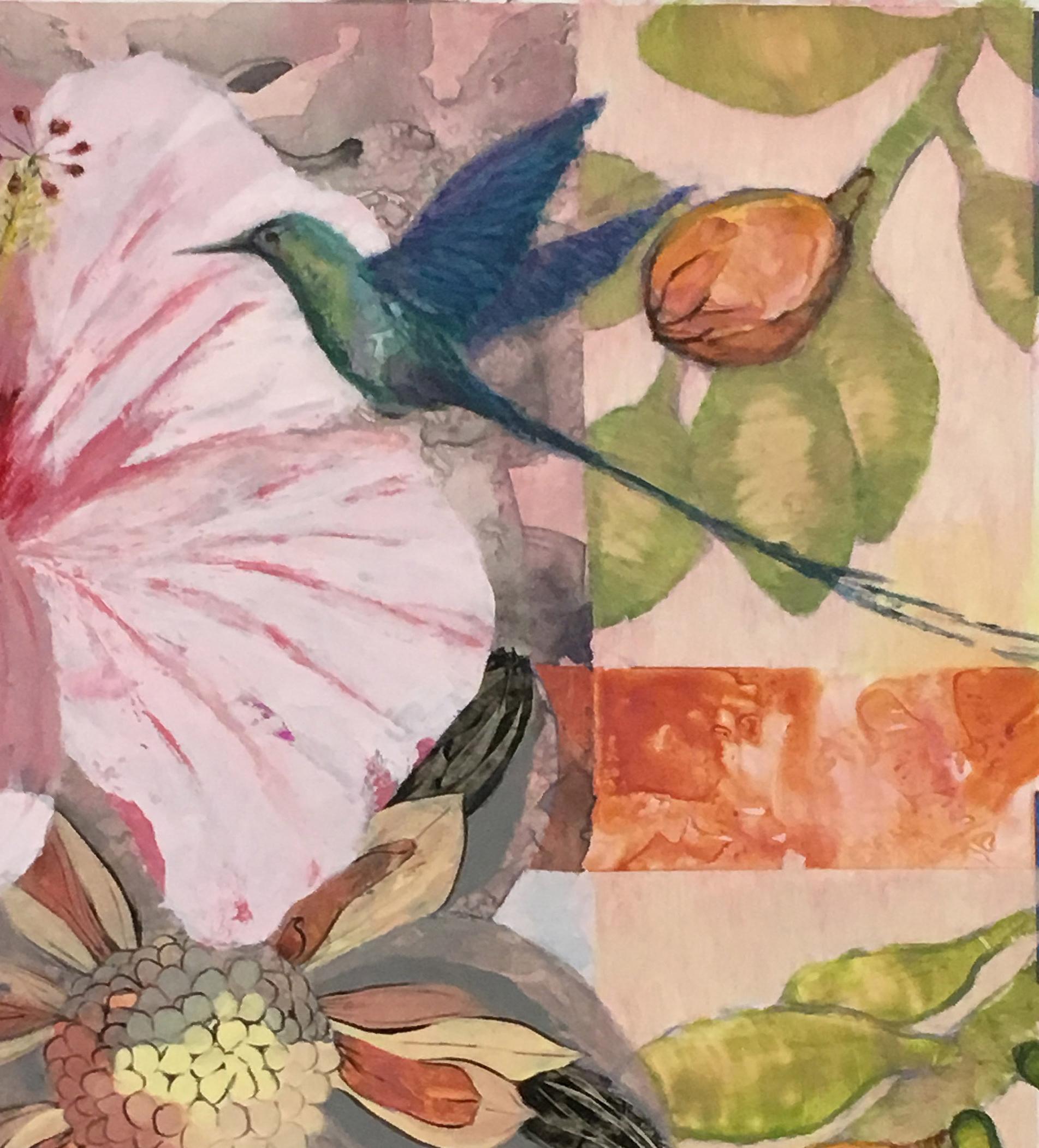 
              Hibiscus e Hummers, 
               Inchiostro, acquerello, olio su yupo
               40″ x 26″ Immagine
               Incorniciato 
 L'artista texana Julie England  
Cerca la spedizione gratuita al momento del pagamento 

 Durante