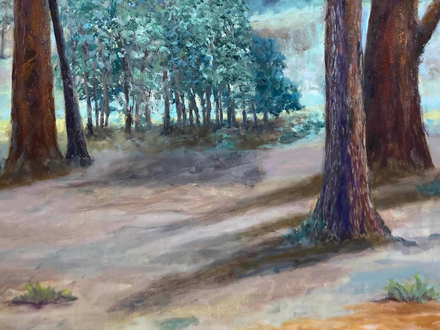  El prado
Óleo sobre lienzo
30″ x 40″
Busca el envío gratuito al pagar 
La Pradera es una interpretación de los pinos de La Pradera, que estaban al este de Taos, NM.
 Declaración del Artista :Visité este sitio y me enamoré de estos troncos de pino;