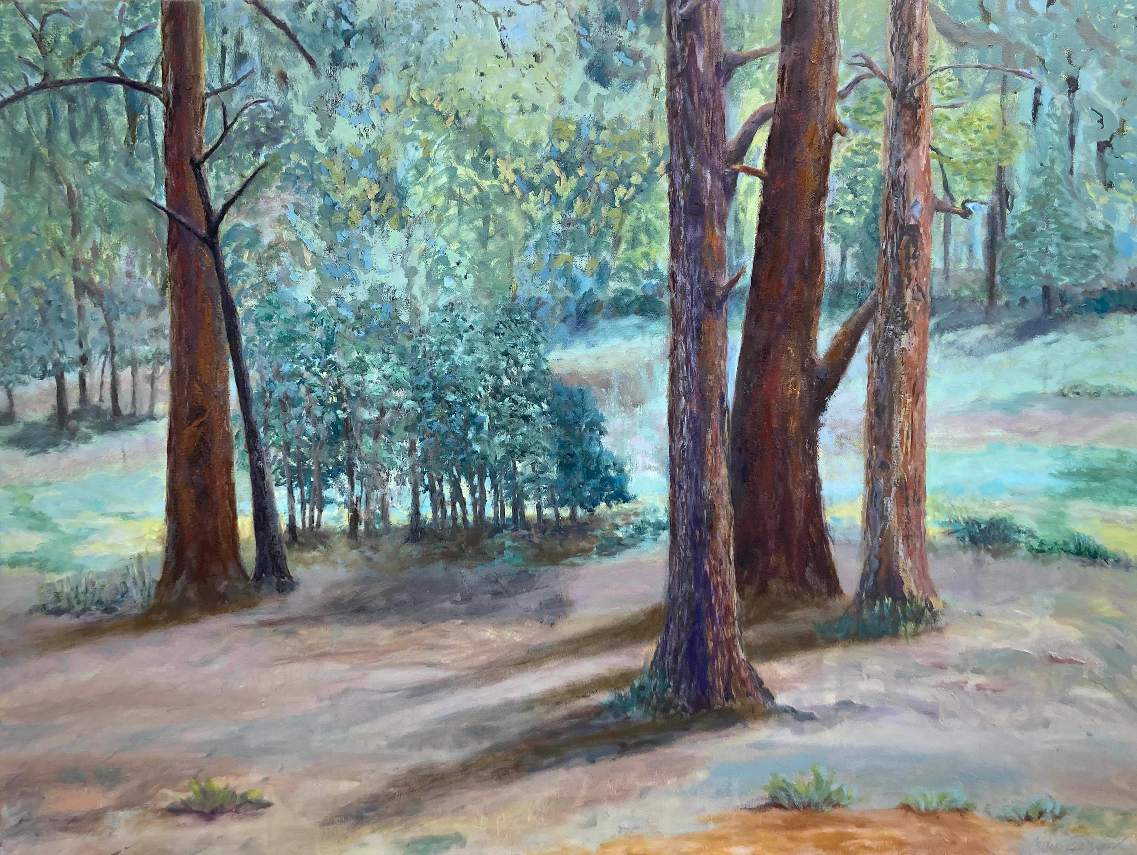 Il prato Olio su tela tesa 30" x 40"   Luce e ombra