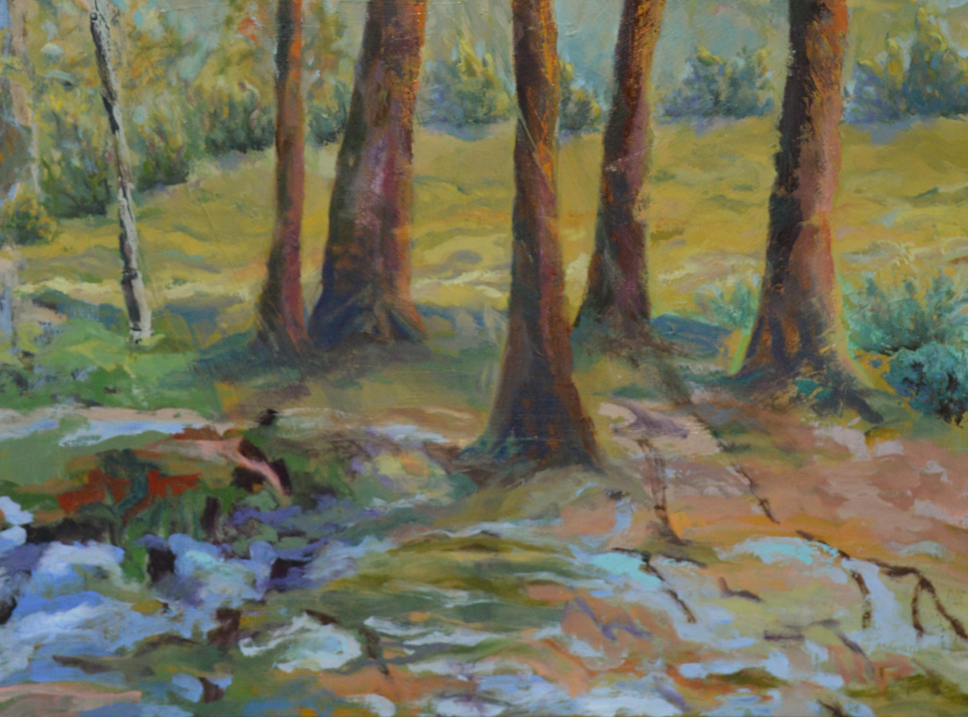 Baumstämme  Öl auf Stretched Canvas 40