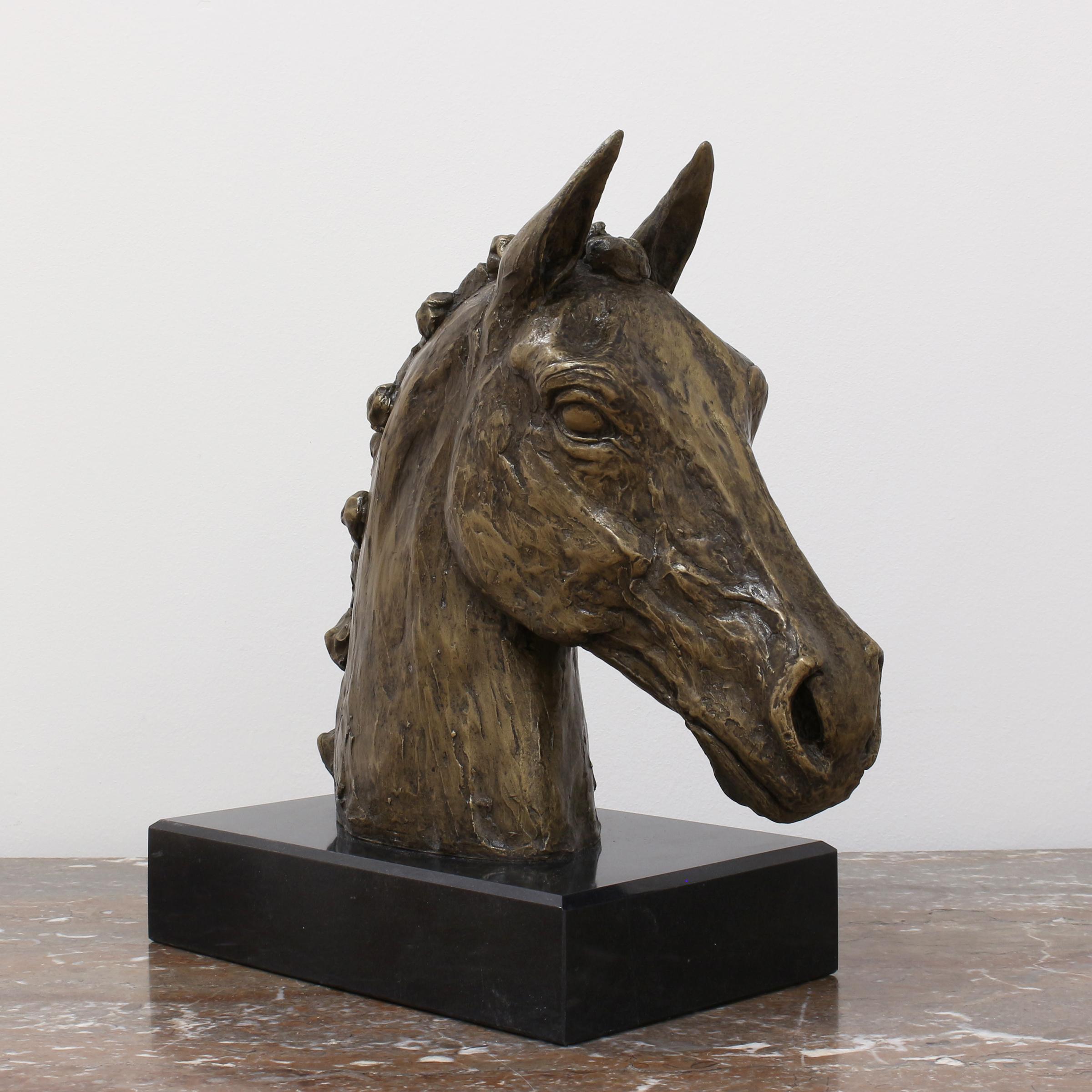 Julie Ferris Figurative Sculpture - "Athena I" - American Realism - Equine - Horse Sculpture 