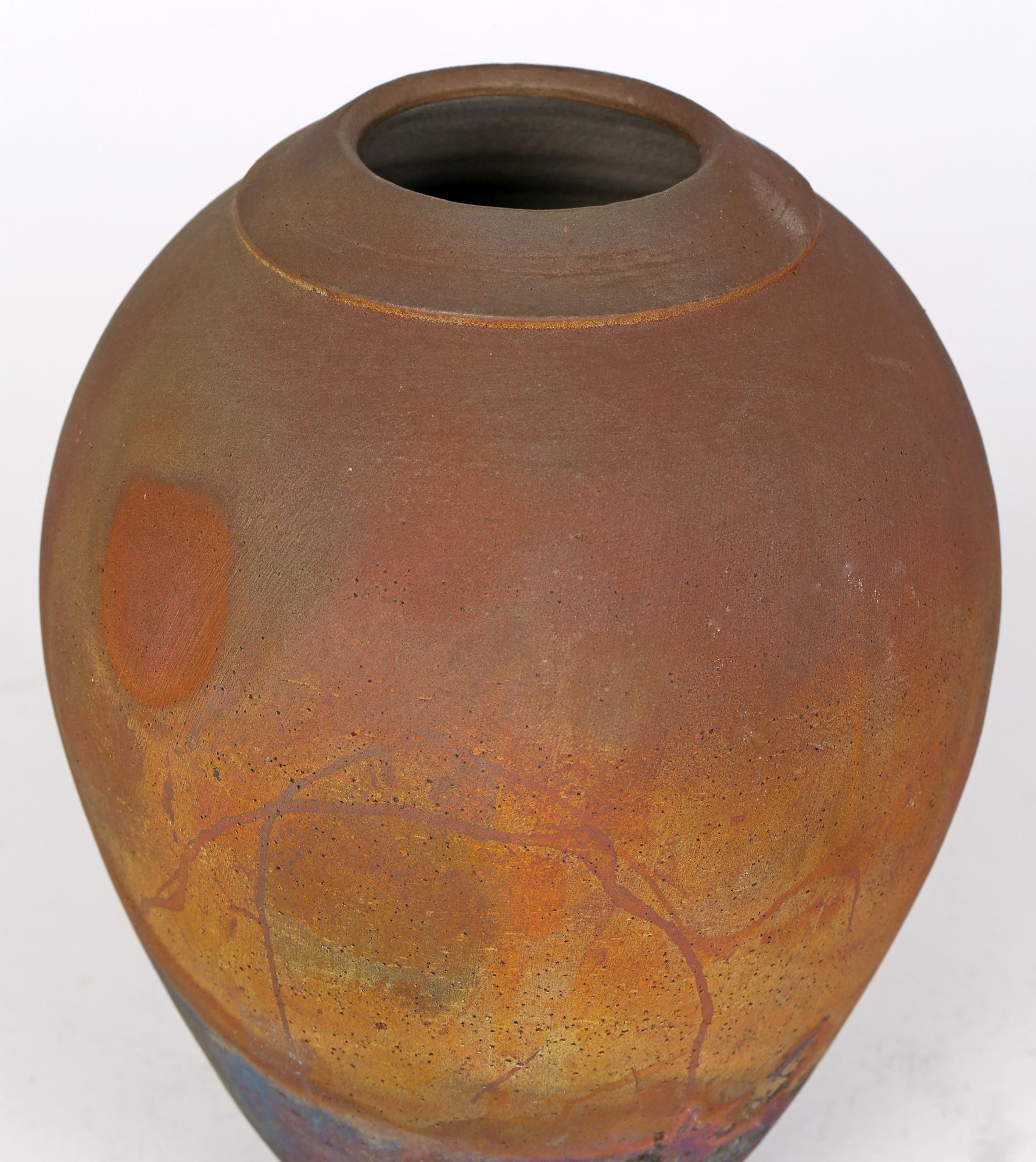 Julie Furminger Raku Glazed Studio Pottery Vase 3
