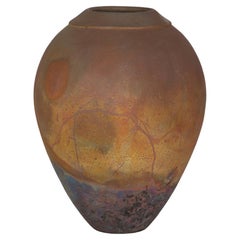 Julie Furminger Raku Glazed Studio Pottery Vase