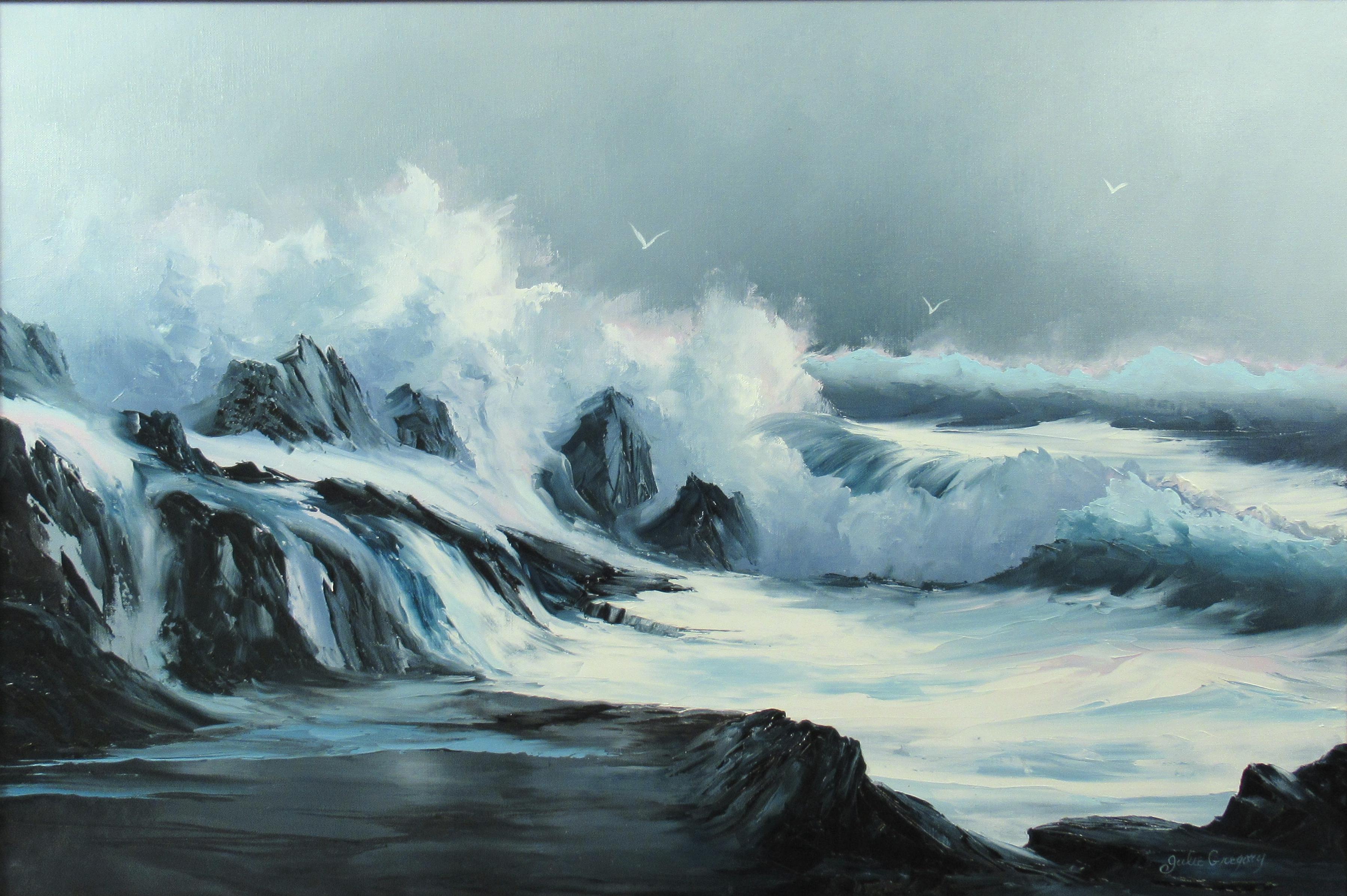 Meereslandschaft – Painting von Julie Gregory