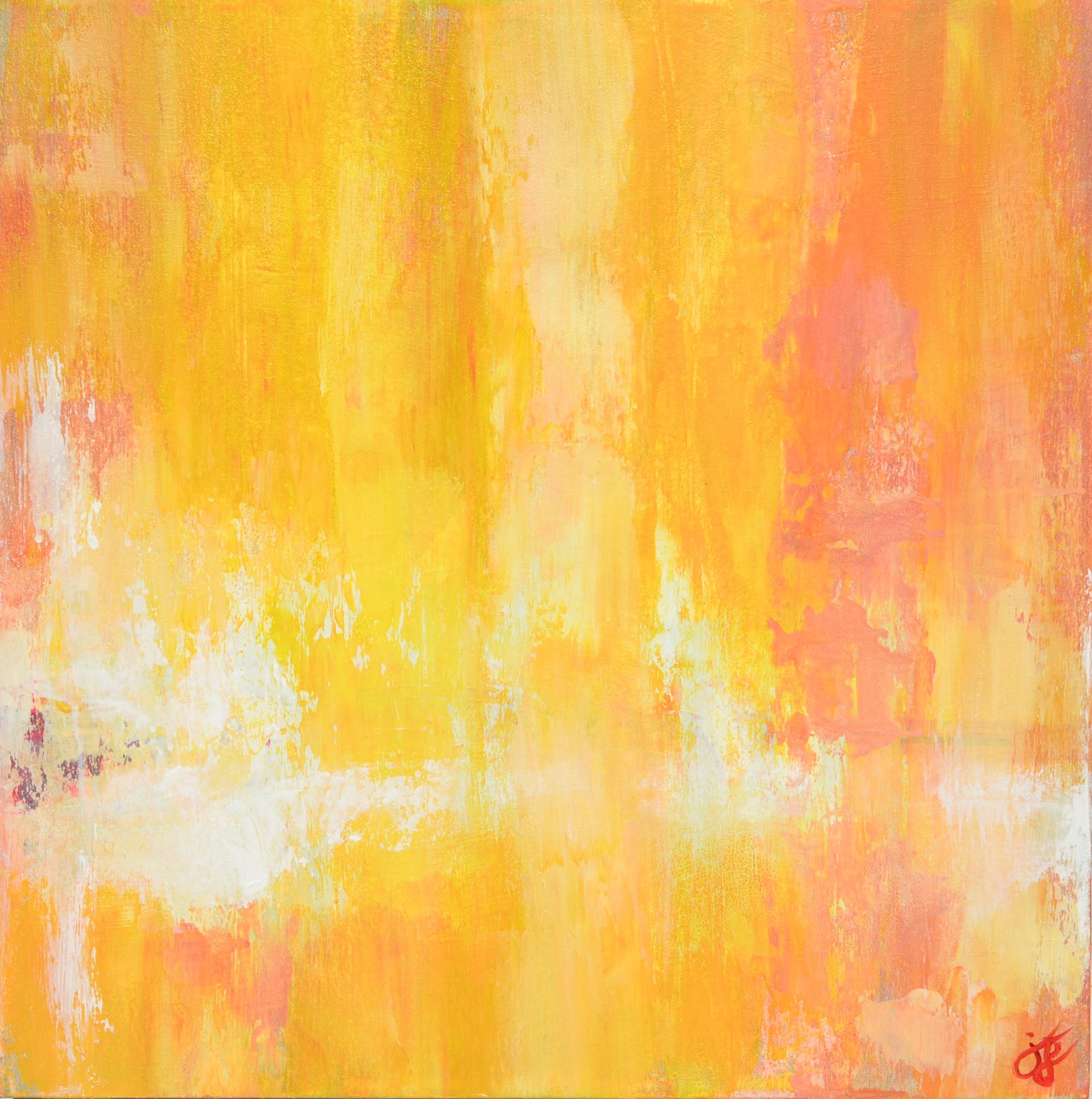 Julie Gudger Abstract Painting - Fervor, Abstract Acrylic Painting on Canvas, 2016