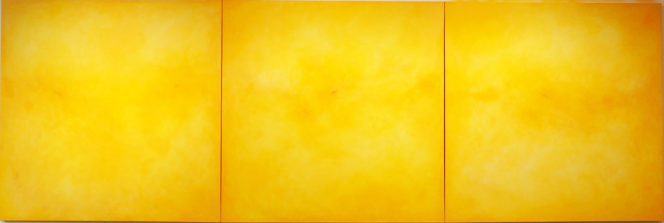 Julie Hedrick Abstract Painting – SOLARE WINDS / EKI, (Bask) Sonnengöttin