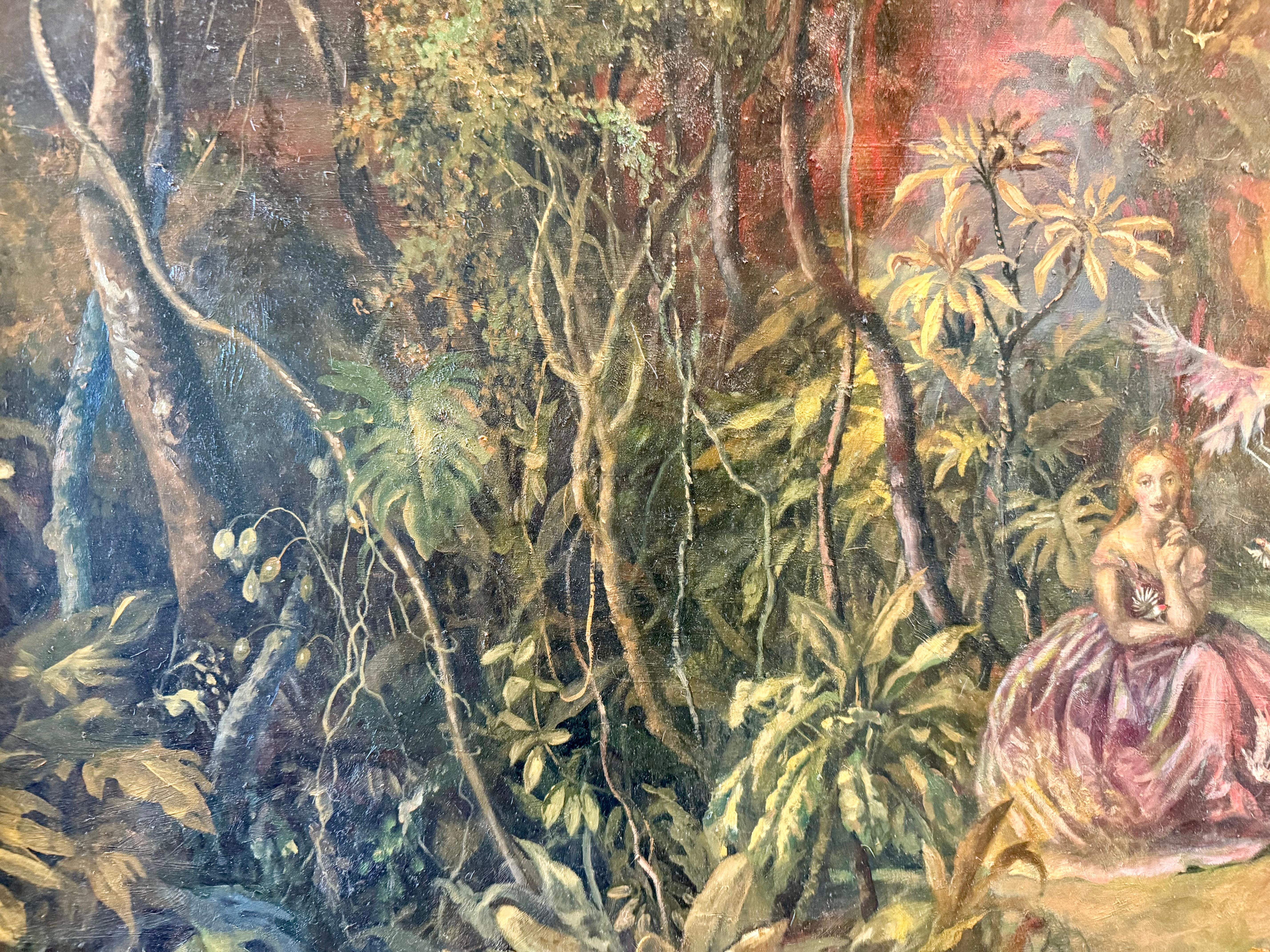 Selbstporträt als strahlender Körper, Öl auf Leinwand Gemälde von Julie Heffernan, 2004 im Angebot 9