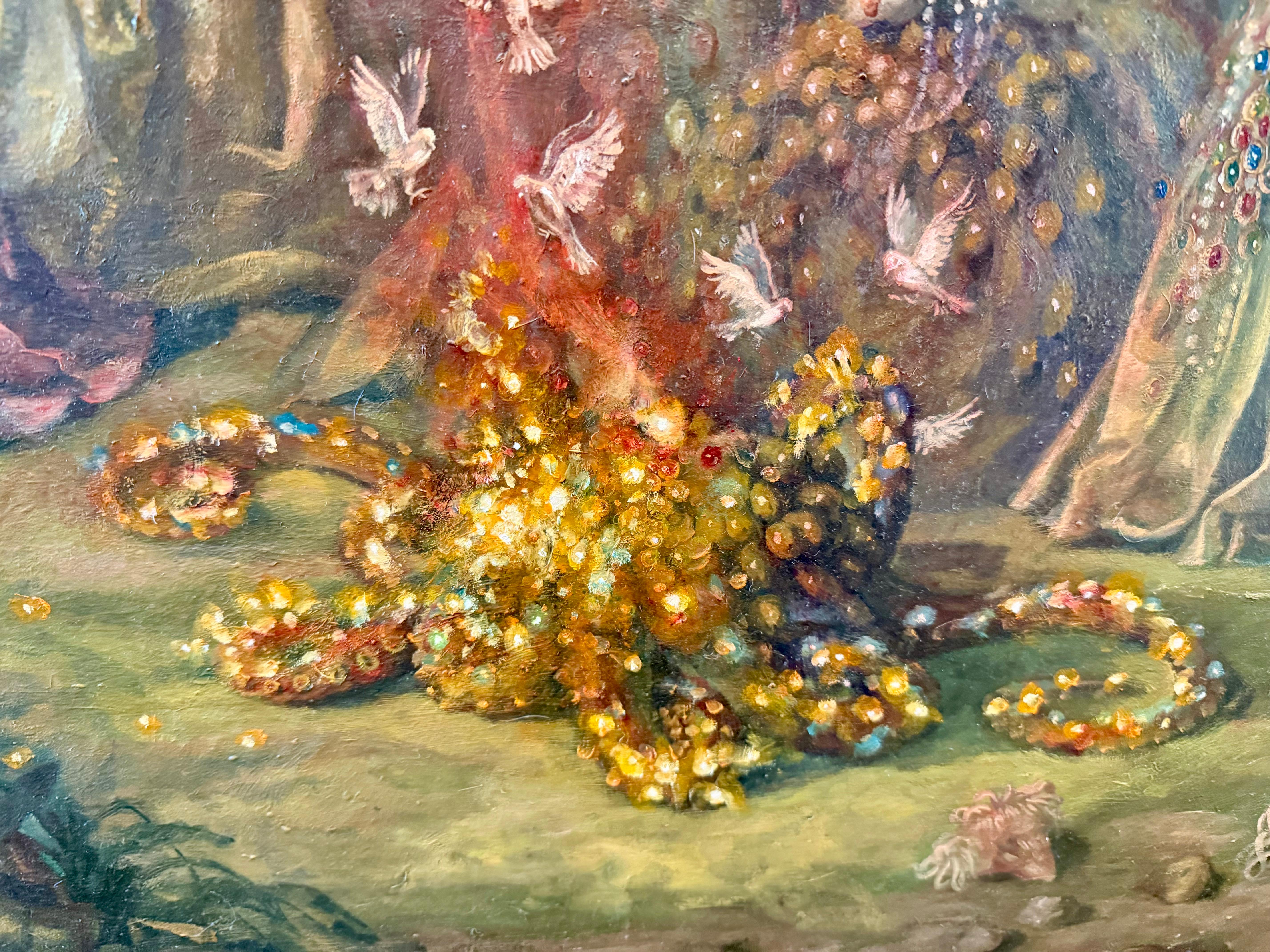 Selbstporträt als strahlender Körper, Öl auf Leinwand Gemälde von Julie Heffernan, 2004 im Angebot 10
