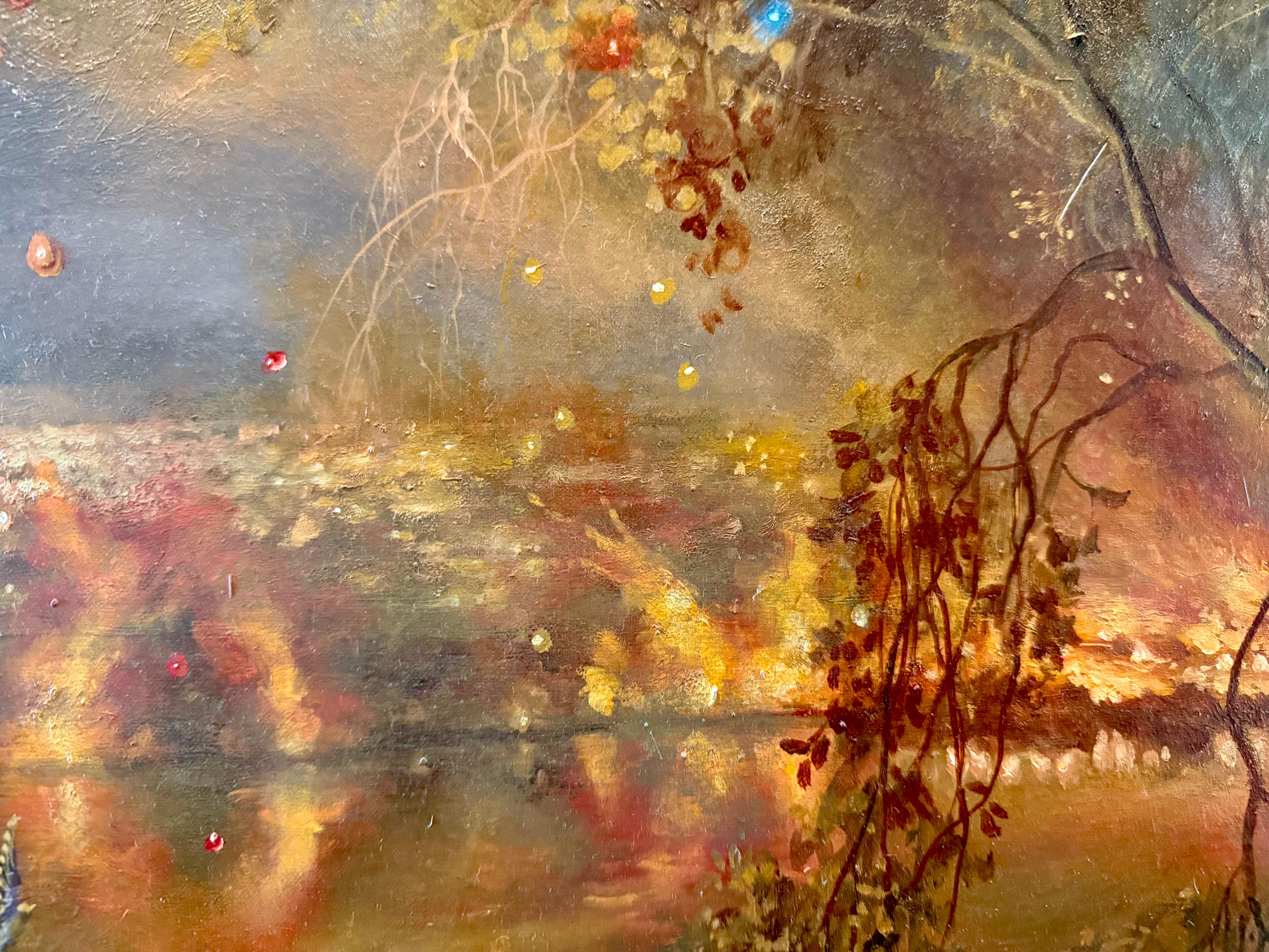 Selbstporträt als strahlender Körper, Öl auf Leinwand Gemälde von Julie Heffernan, 2004 im Angebot 12