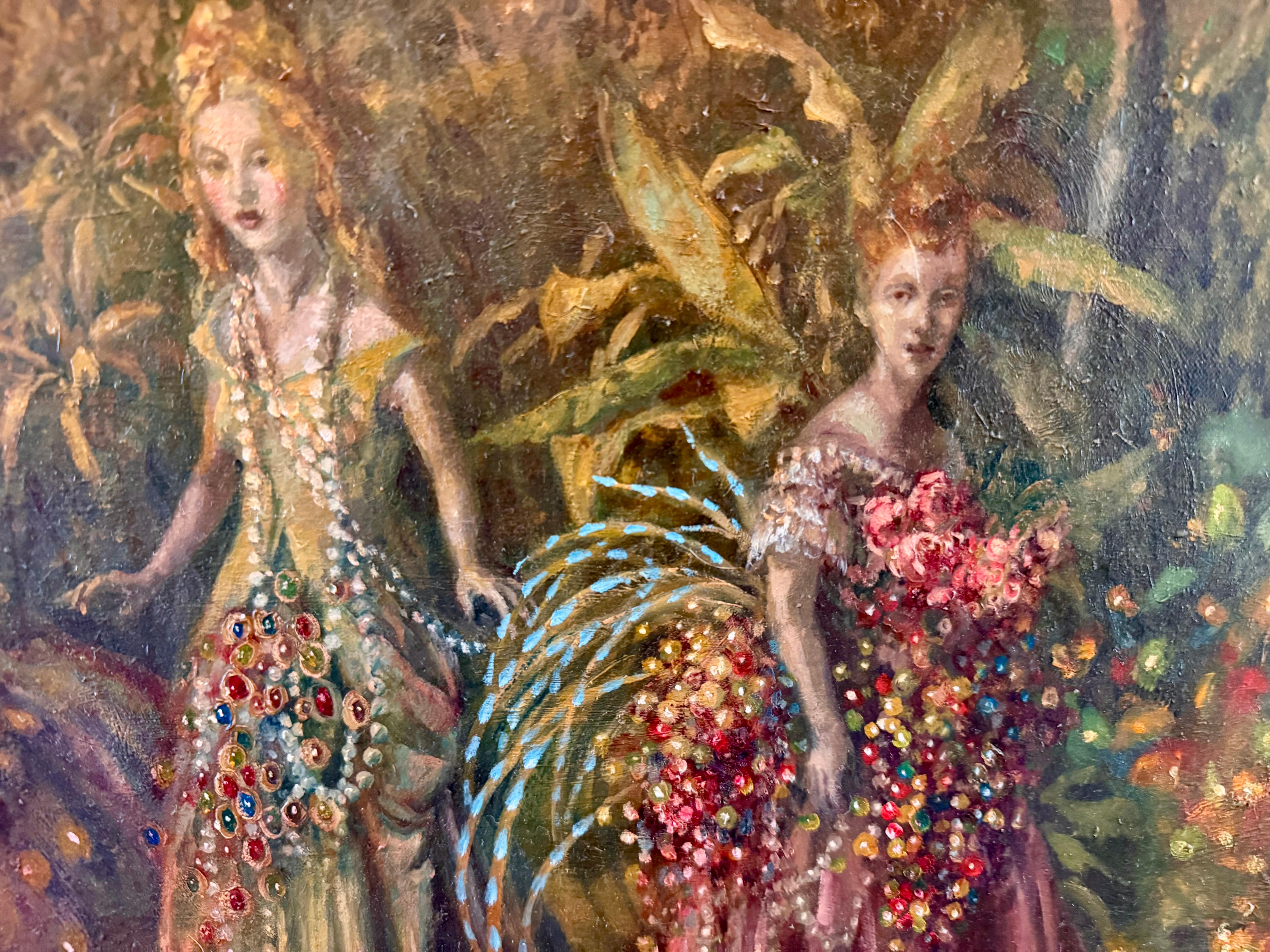 Selbstporträt als strahlender Körper, Öl auf Leinwand Gemälde von Julie Heffernan, 2004 im Angebot 13