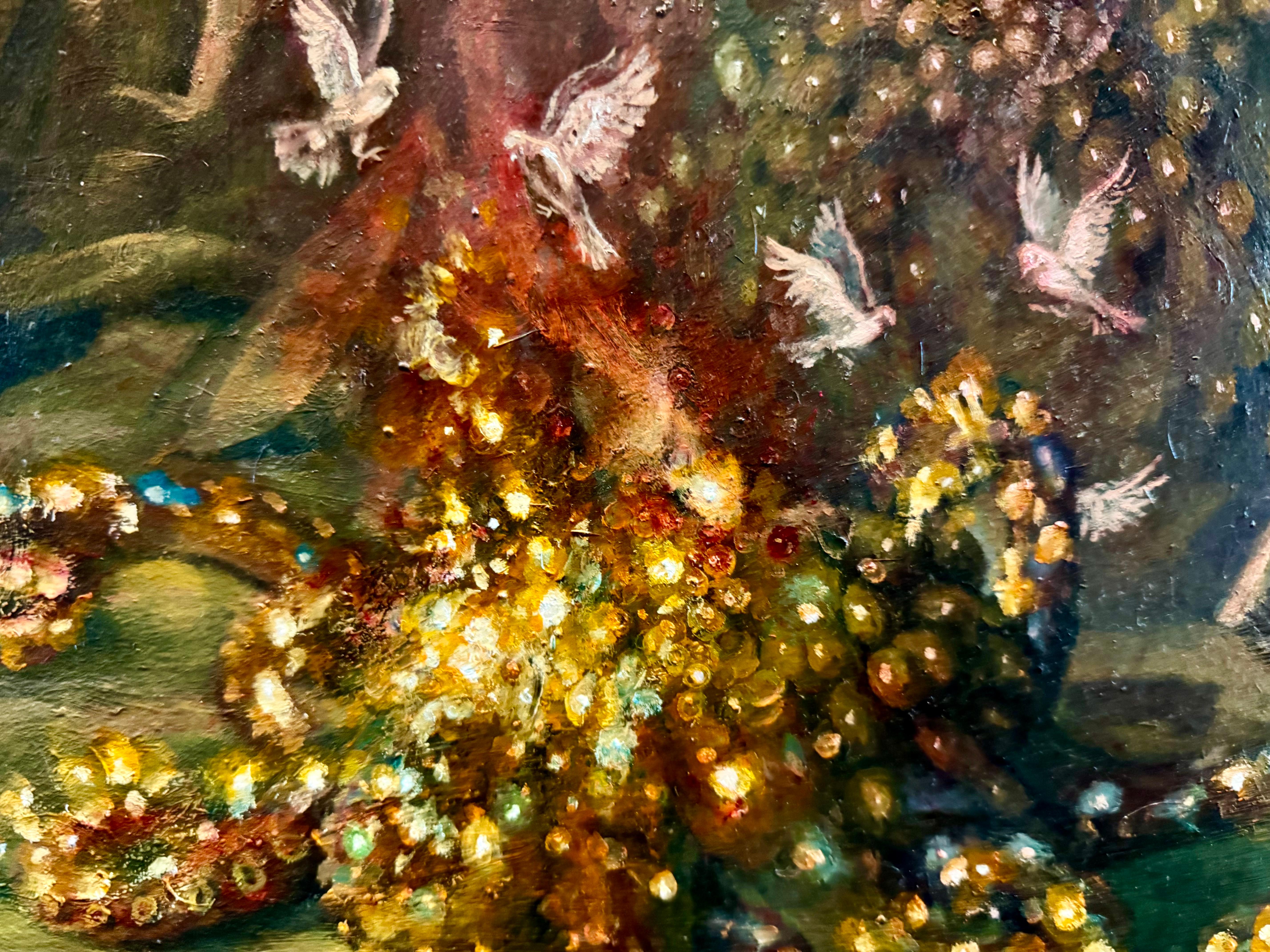 Selbstporträt als strahlender Körper, Öl auf Leinwand Gemälde von Julie Heffernan, 2004 im Angebot 4