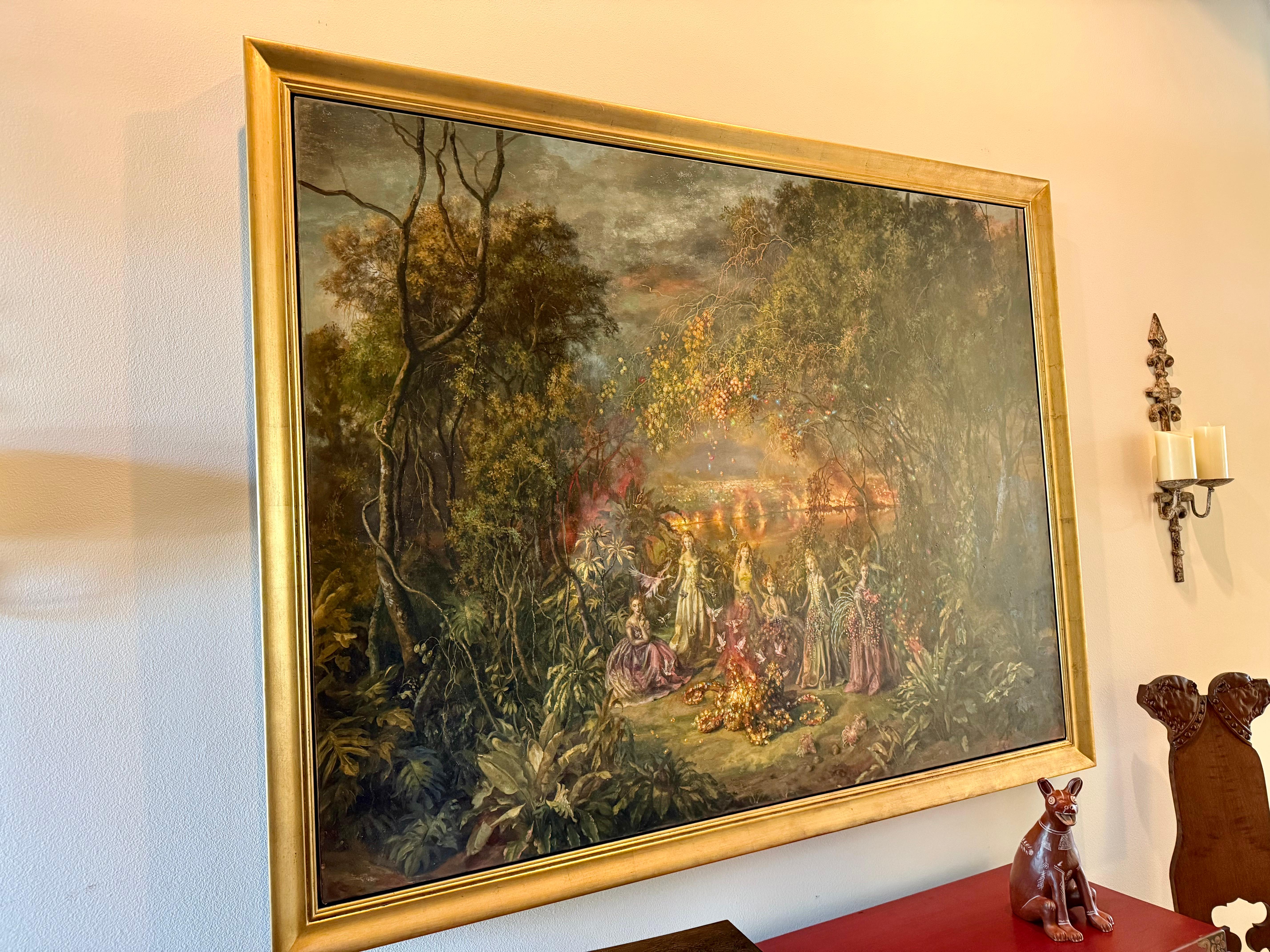 Selbstporträt als strahlender Körper, Öl auf Leinwand Gemälde von Julie Heffernan, 2004 im Angebot 6