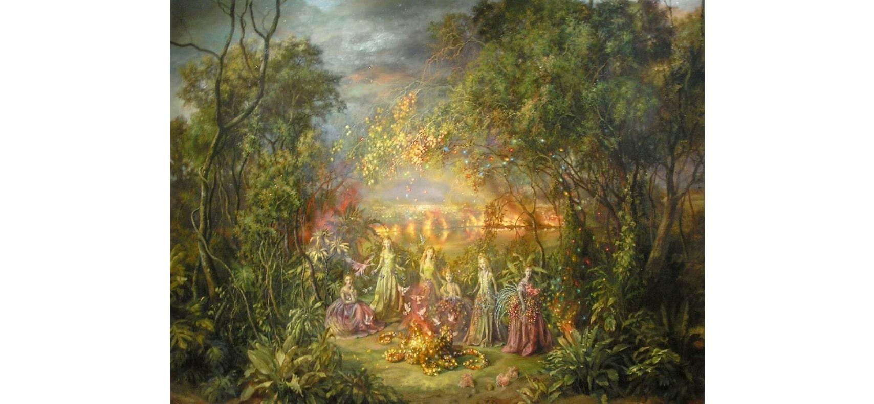 Selbstporträt als strahlender Körper, Öl auf Leinwand Gemälde von Julie Heffernan, 2004

Zusätzliche Informationen:
Medium: Öl auf Leinwand
Abmessung: 51 × 67 Zoll  129.5 × 170.2 cm
Inklusive Rahmen
Zustand: Ausgezeichnet

Julie Heffernans