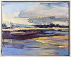 Base of a Long Told Story - small, expressive, gestural landscape, oil on canvas
