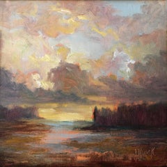 Breaking Through by Julie Houck, Post-Impressionist Landscape Oil Painting