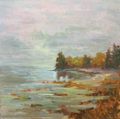 'Contemplation #2' Petite Framed Impressionist Landscape Painting