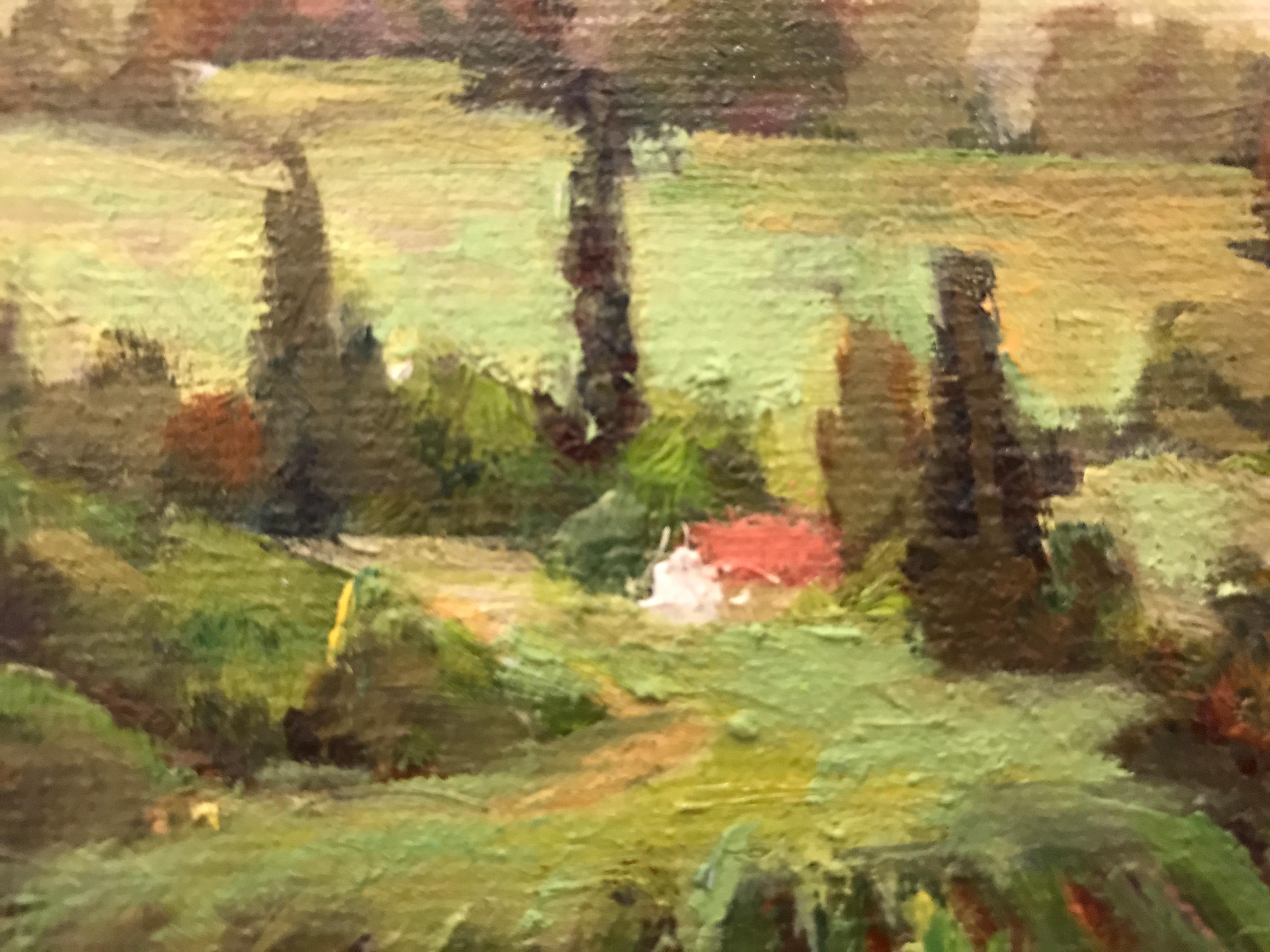 Fall in the Languedoc by Julie Houck, Post-Impressionist Landscape Painting 2